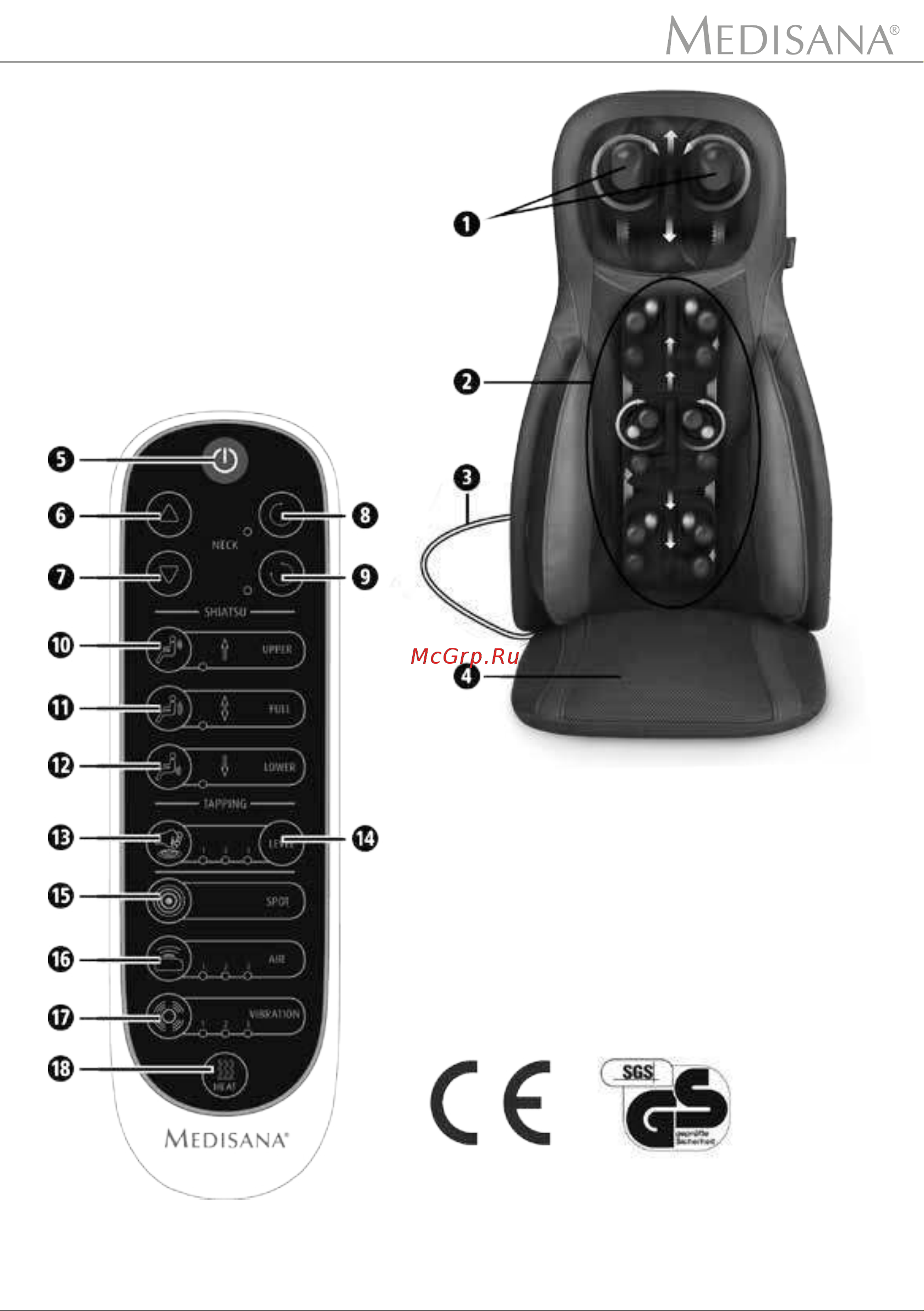 Medisana MC826 Руководство по эксплуатации онлайн [3/16] 752885
