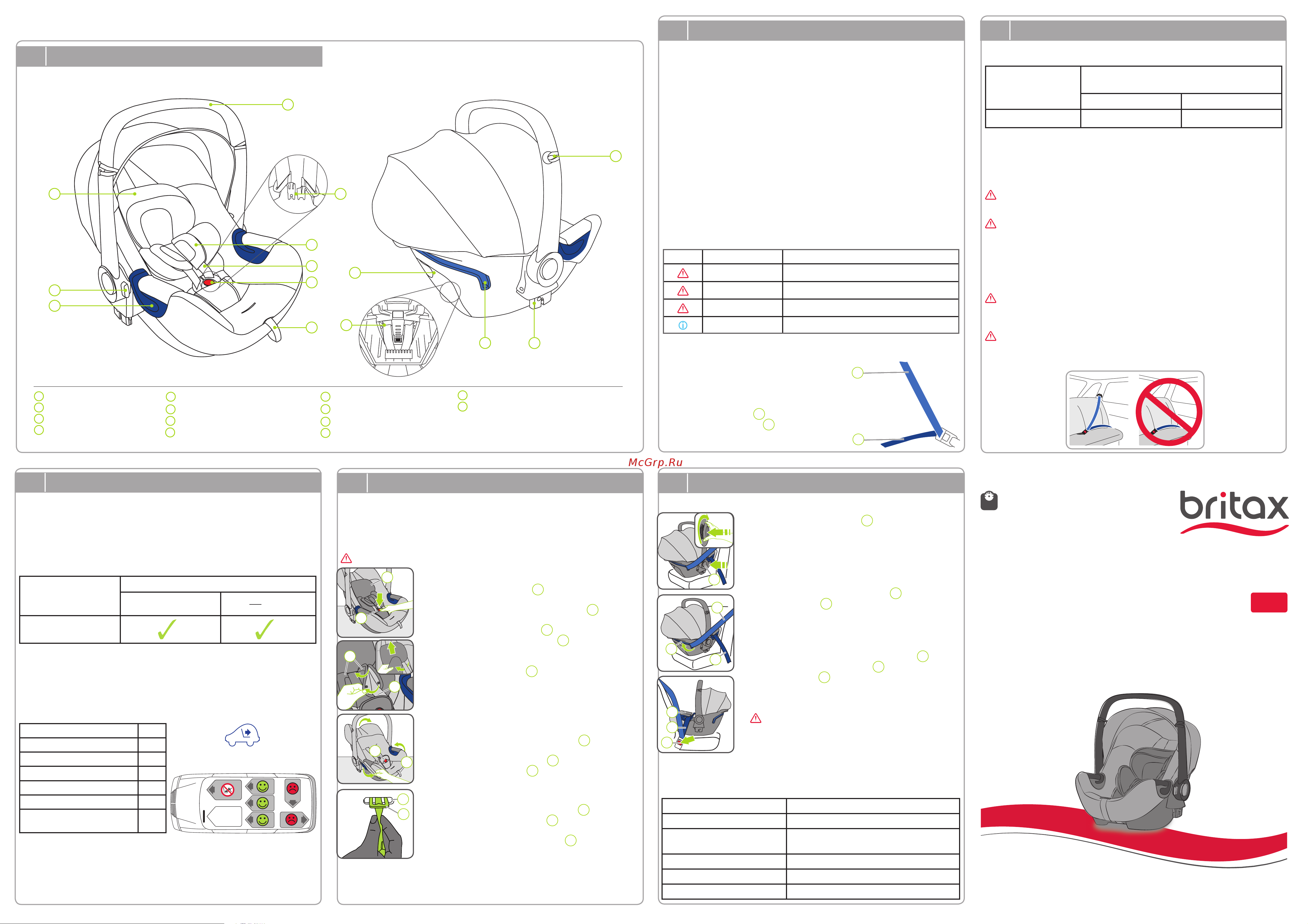 Britax Roemer Baby-Safe2 i-Size Cool Flow-Silver + база FLEX Руководство по эксплуатации онлайн