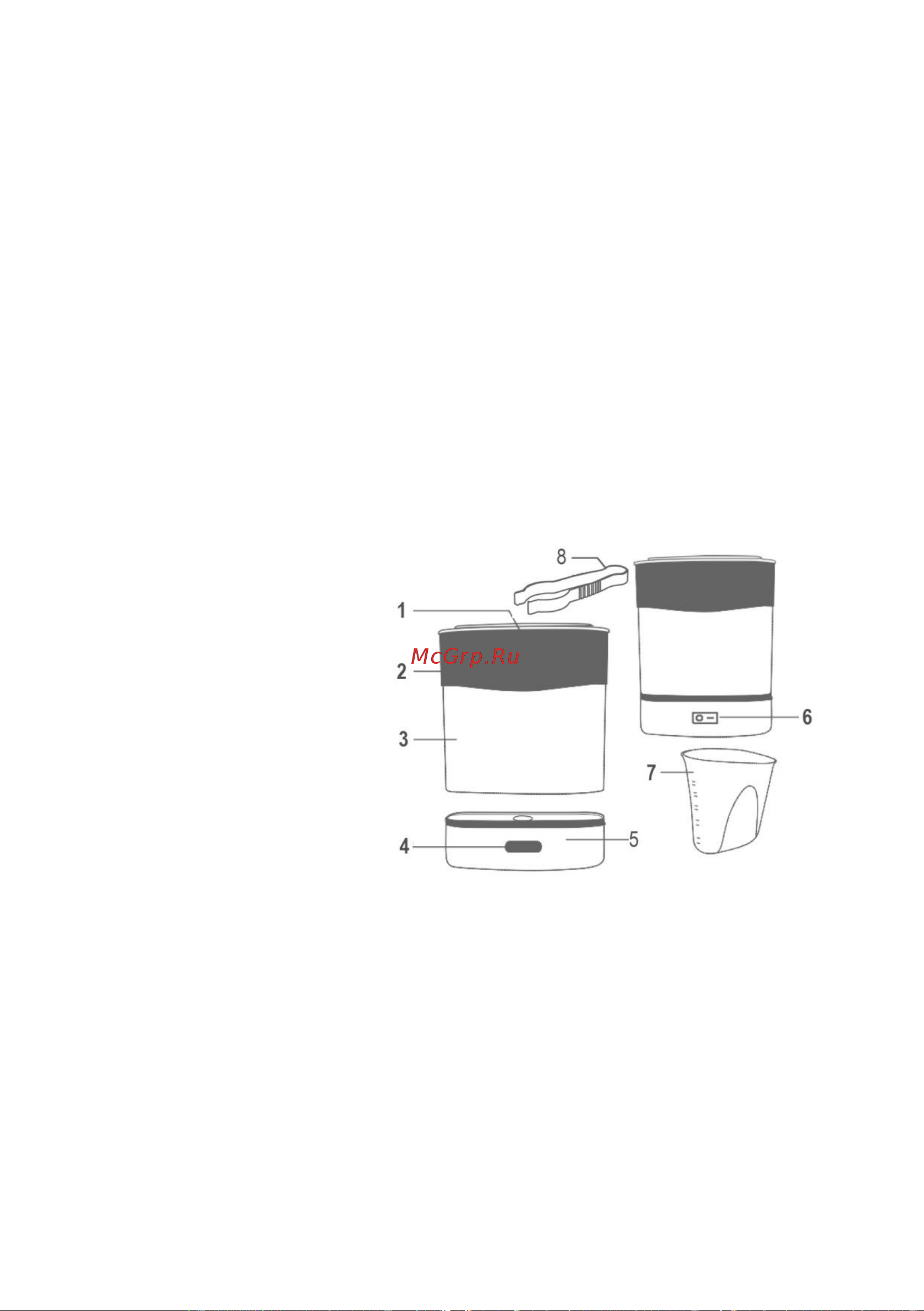 Gorenje ST550BY [34/70] Przy pomocy dozownika dokładnie wymierzyć 80 ml wody i wlać ją do zbiornika w podstawie urządzenia 2 zmontować podstawę główną jednostkę i tackę nakryć przykrywką 3 podłączyć urządzenie do prądu i nacisnąć przycisk zasilania nacisnąć przycisk start aby uruchomić procedurę sterylizacji 4 gdy temperatura wody osiągnie 100 c przejdzie w stan pary po całkowitym wyparowaniu wody urządzenie automatycznie wyłączy się 5 pozostawić sterylizator na 3 minuty aby ostygł wyłączyć urządzenie przyciskiem i wyciągnąć wtyczkę z kontaktu 6 zdemontować pokrywkę tackę i główną jednostkę i spuścić z podstawy pozostałą w niej wodę wysuszyć sterylizator jest gotowy do użytku