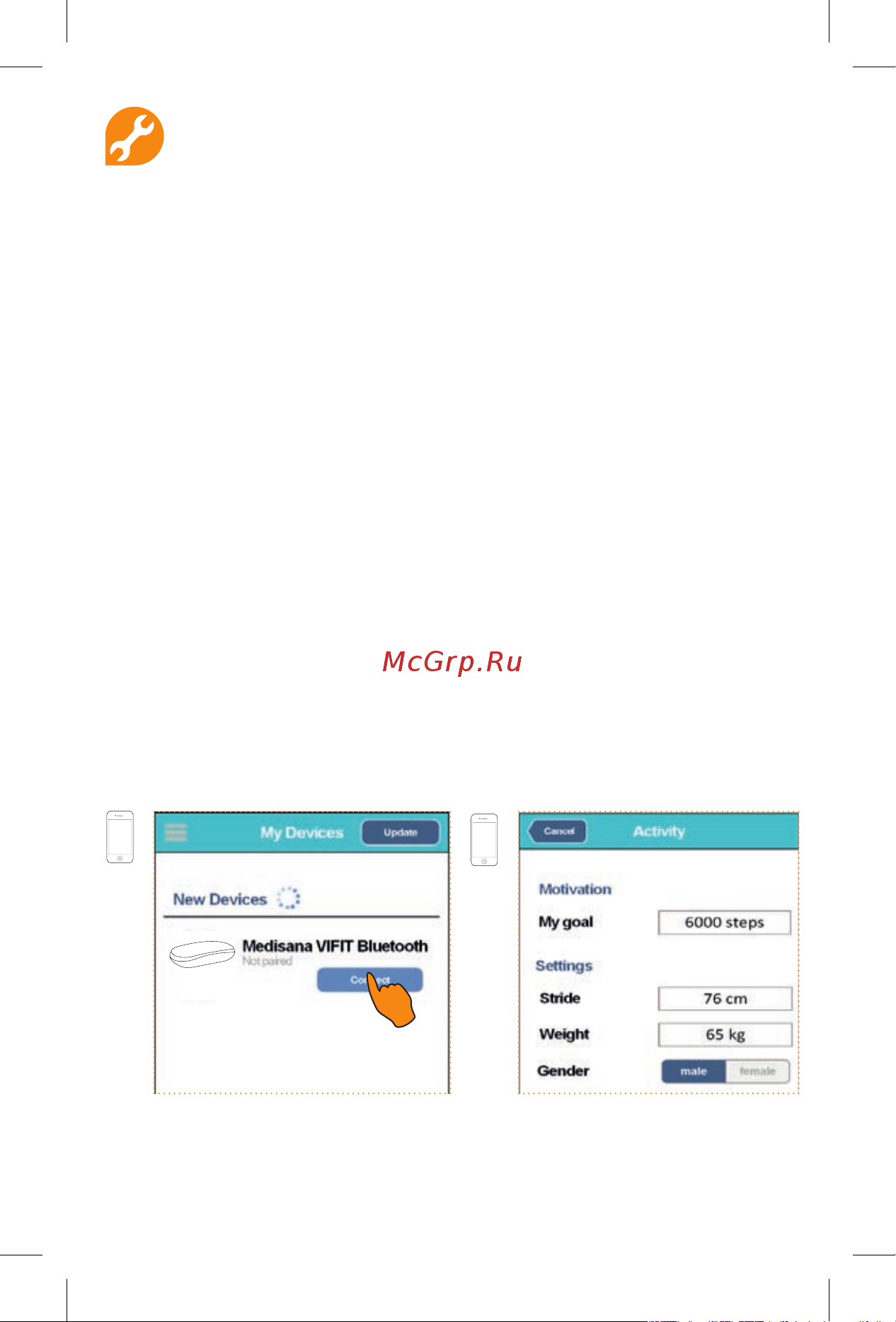 Medisana ViFit Connect [6/20] Vor dem ersten gebrauch before first use