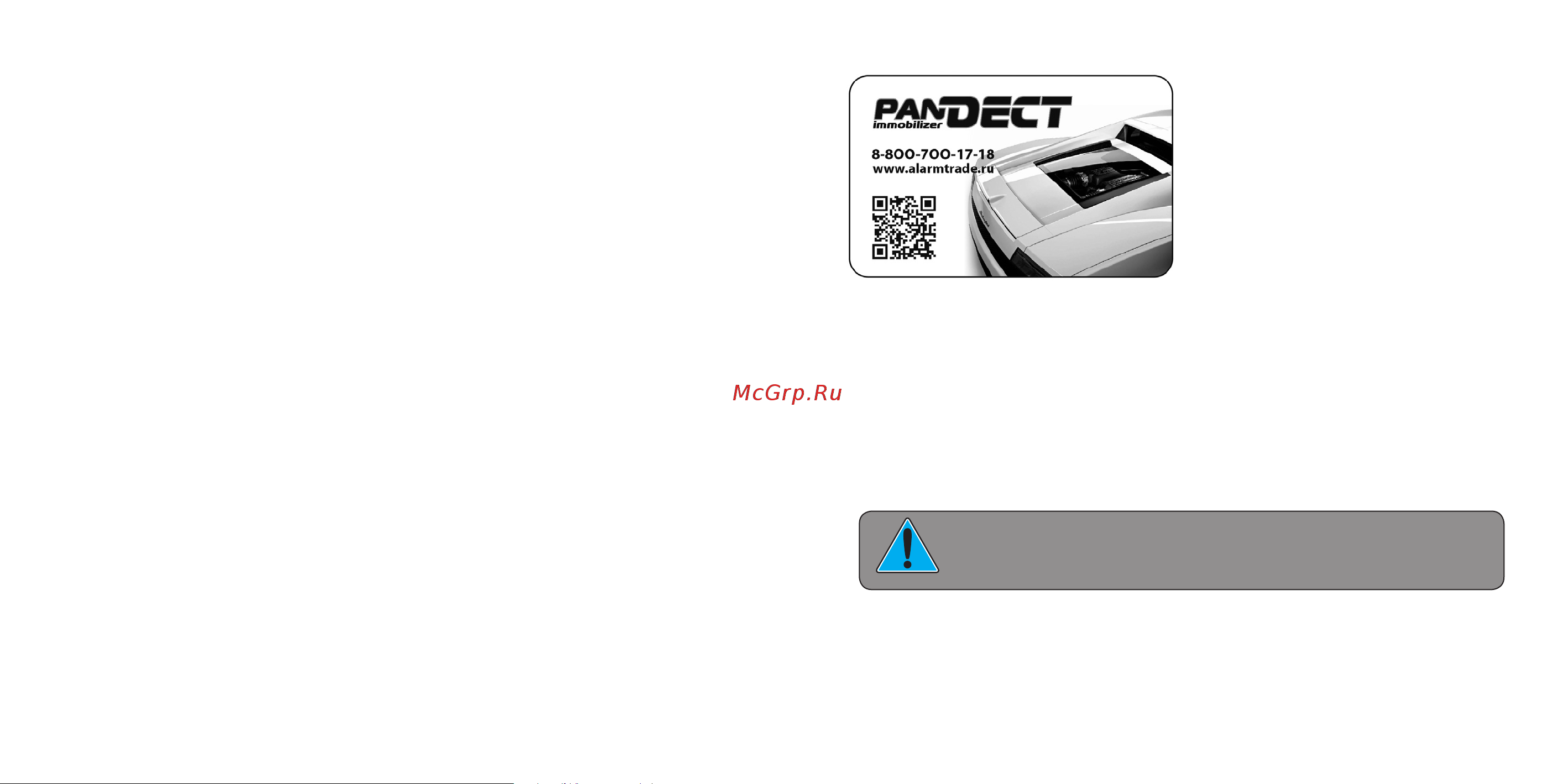 PanDECT Pandect X-1100 [7/23] Аварийное управление системой