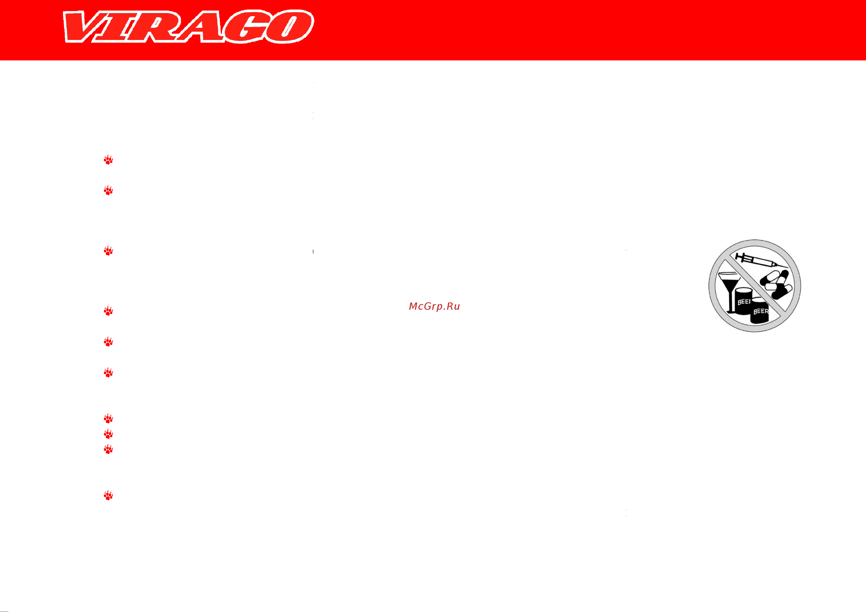 IRBIS MOTORS IRBIS Virago 110 [9/42] Техника безопасности