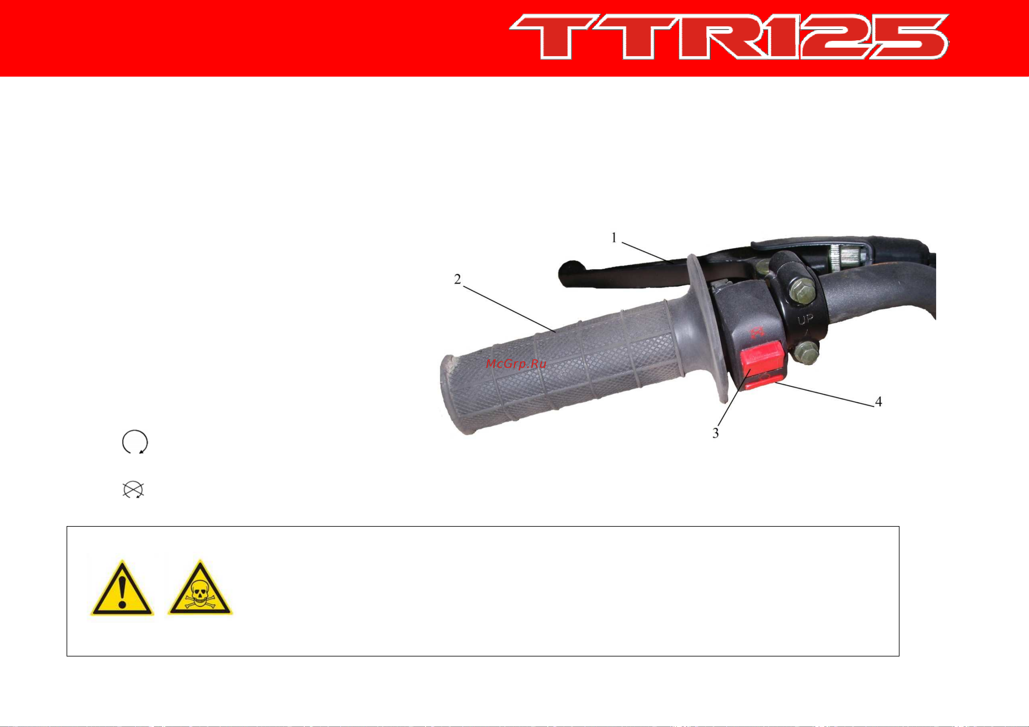 IRBIS MOTORS IRBIS TTR 125 [16/42] Основные органы управления