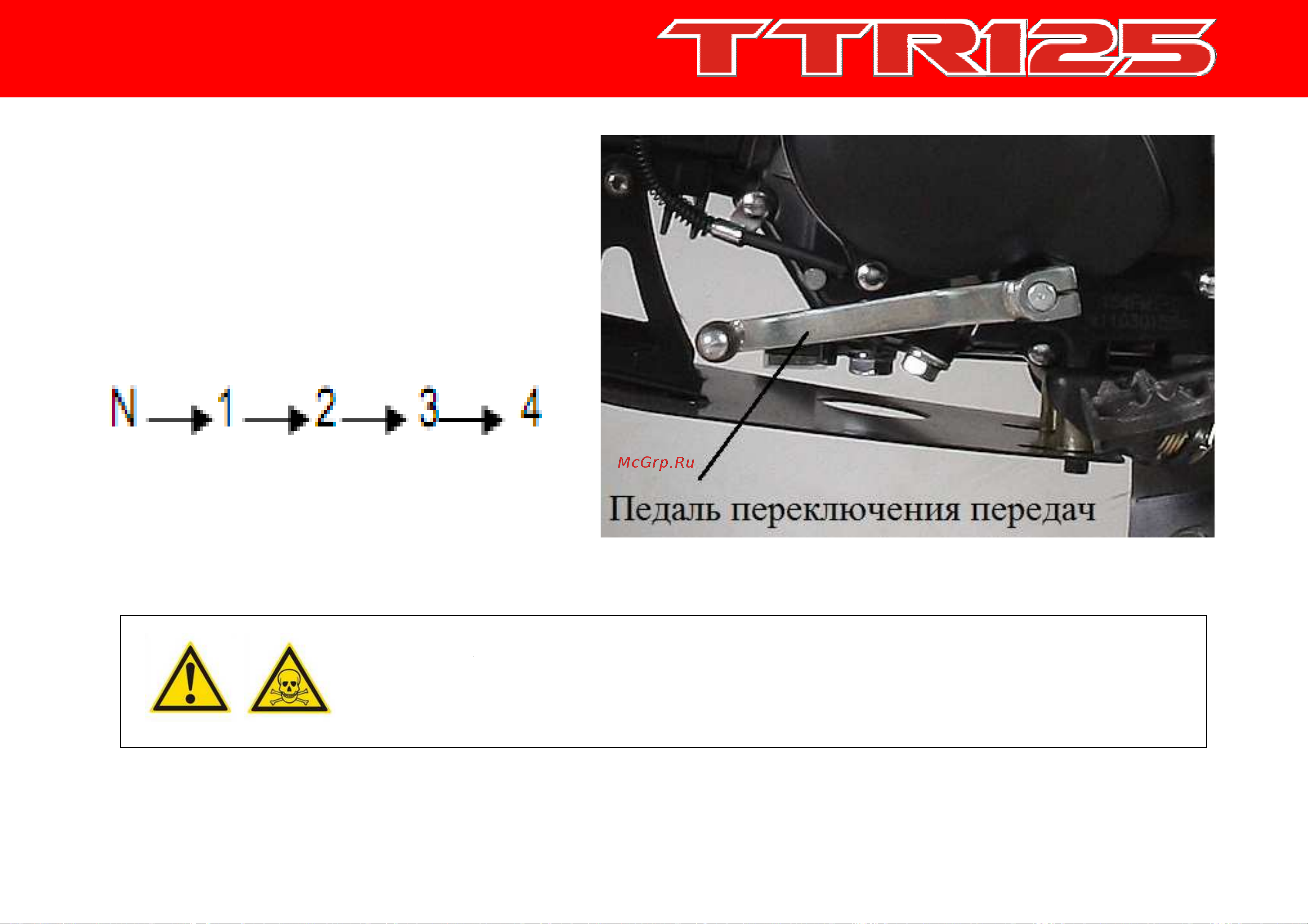 IRBIS MOTORS IRBIS TTR 125 [18/42] Основные органы управления