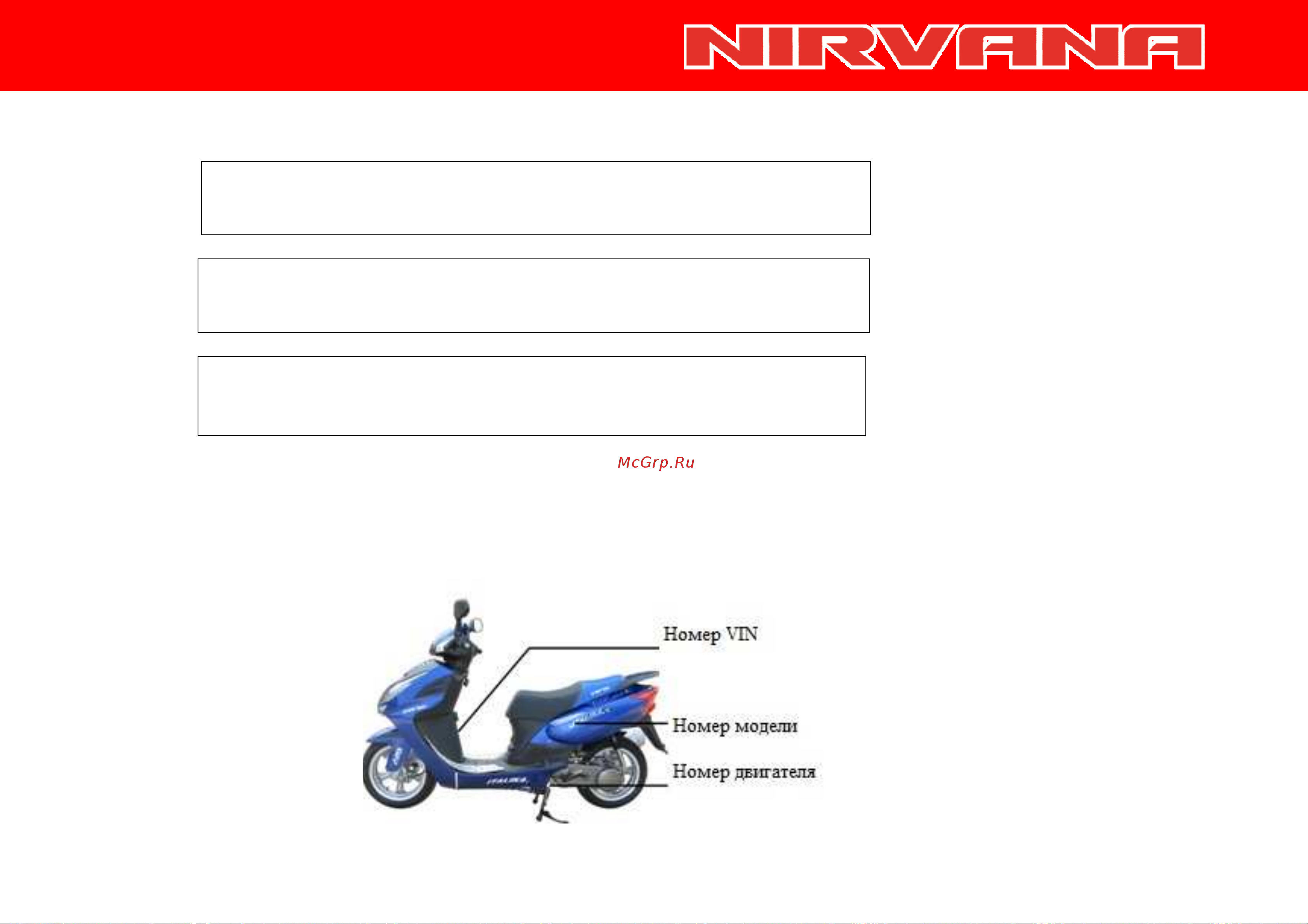 IRBIS MOTORS IRBIS Nirvana [12/44] Идентификационные номера