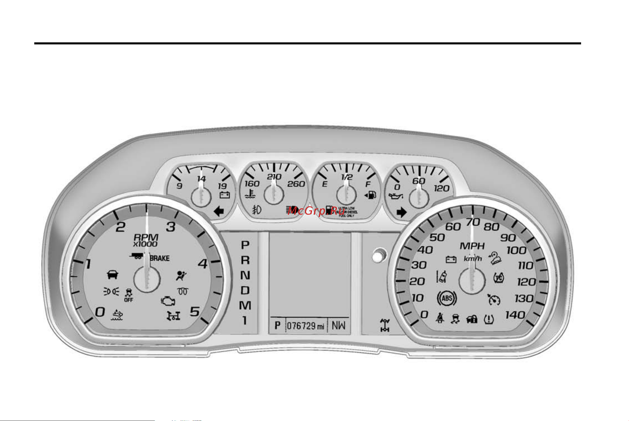 GMC SIERRA 3500HD Diesel (2015) [11/127] Instrument cluster