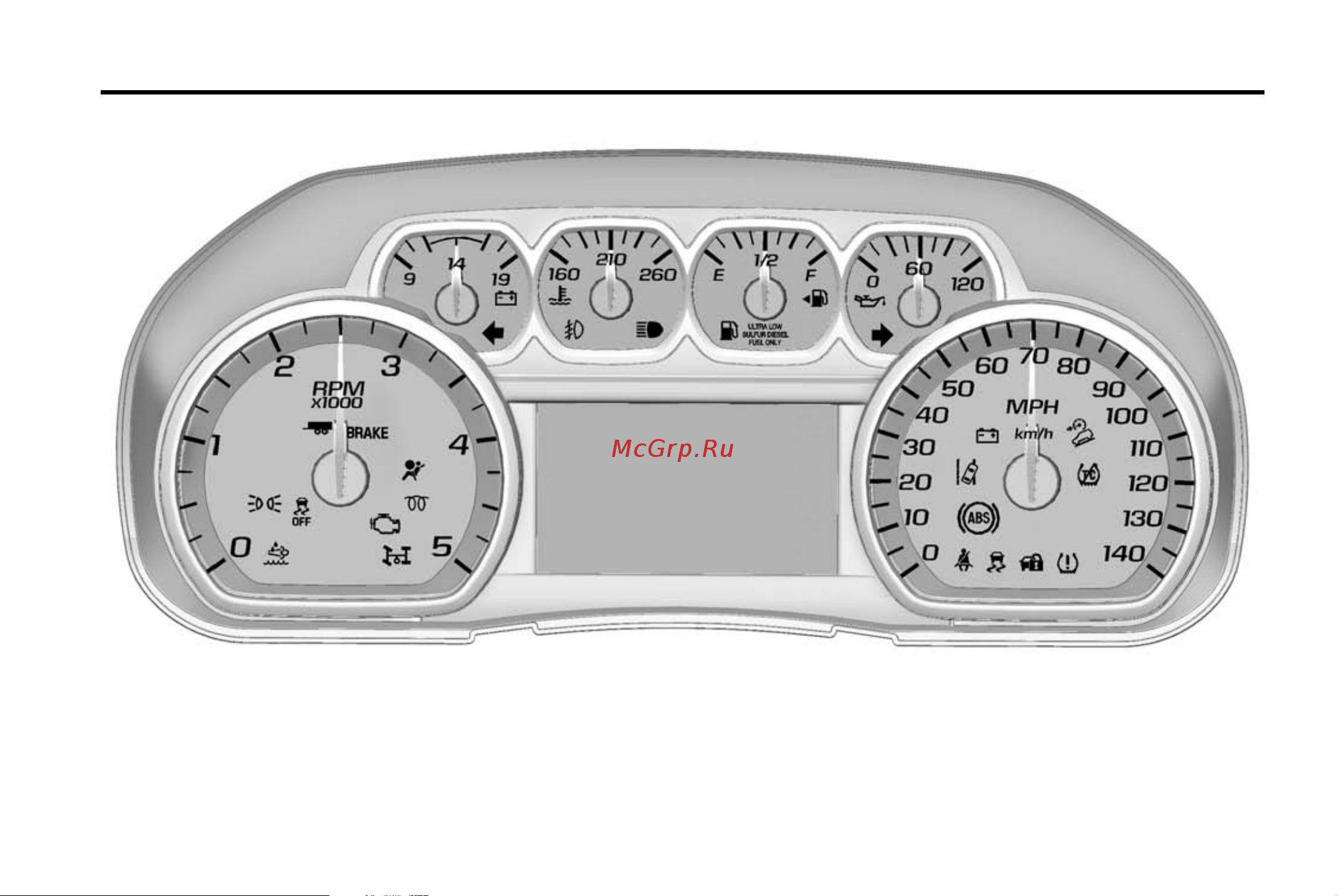 GMC SIERRA 3500HD Diesel (2015) [12/127] Instruments and controls 5 3