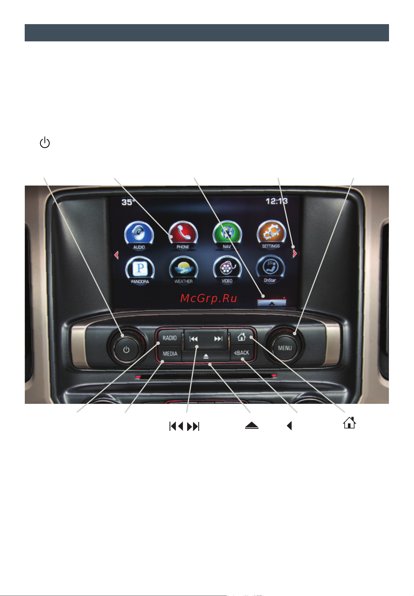 GMC SIERRA 2500HD Denali (2015) UM [10/20] The gmc intellilink system is controlled by using the audio system buttons touch screen voice recognition and audio steering wheel controls