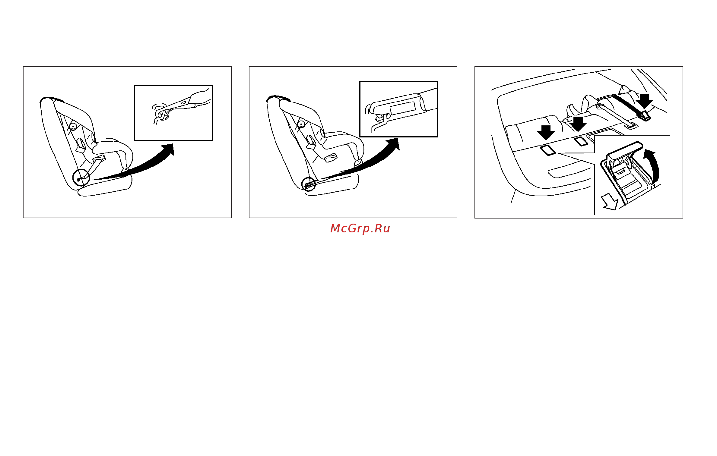Infiniti M37 (2011) [43/488] Installing child restraint latch lower anchor attachments