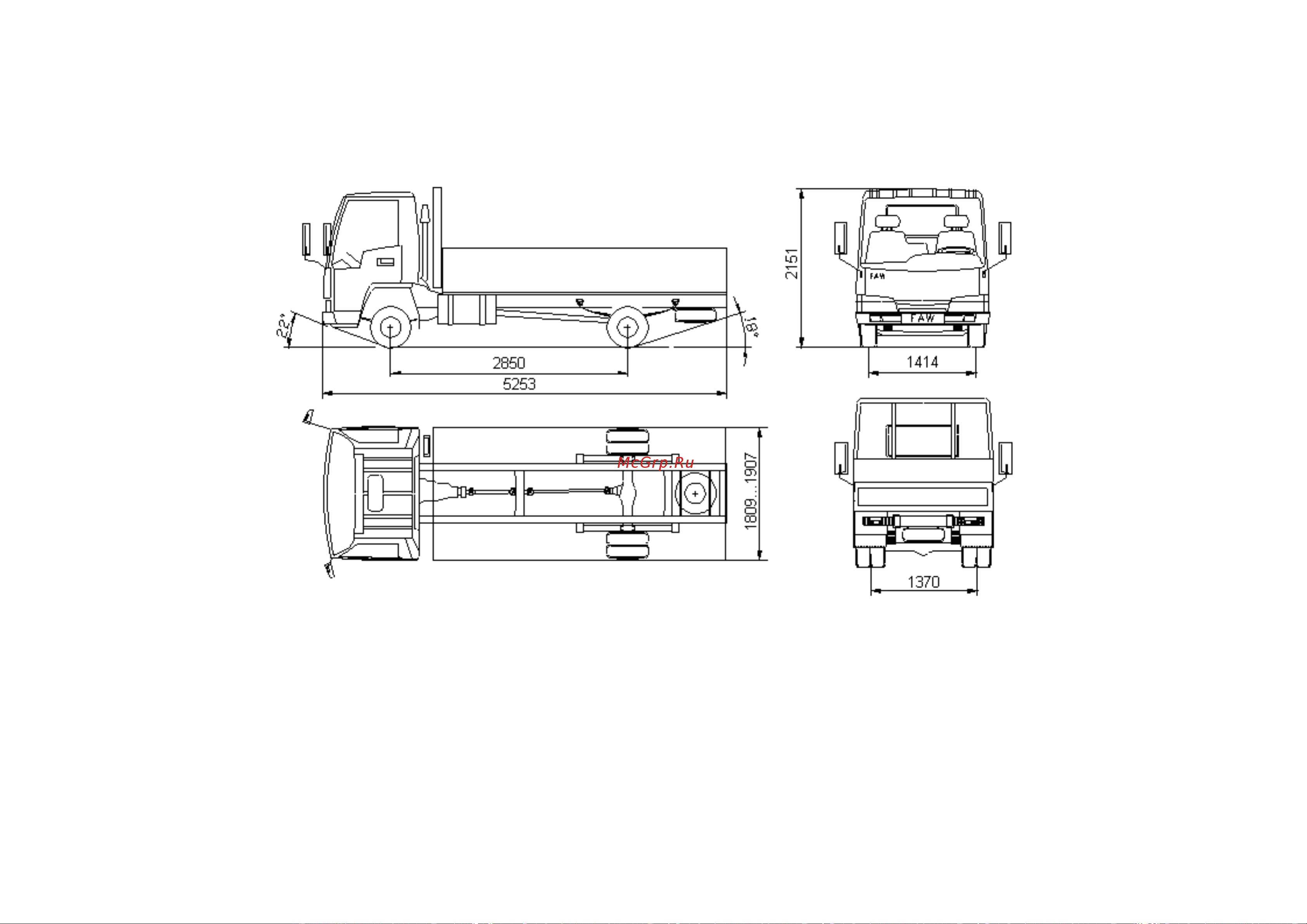 FAW 1041 [89/102] Основные технические характеристики