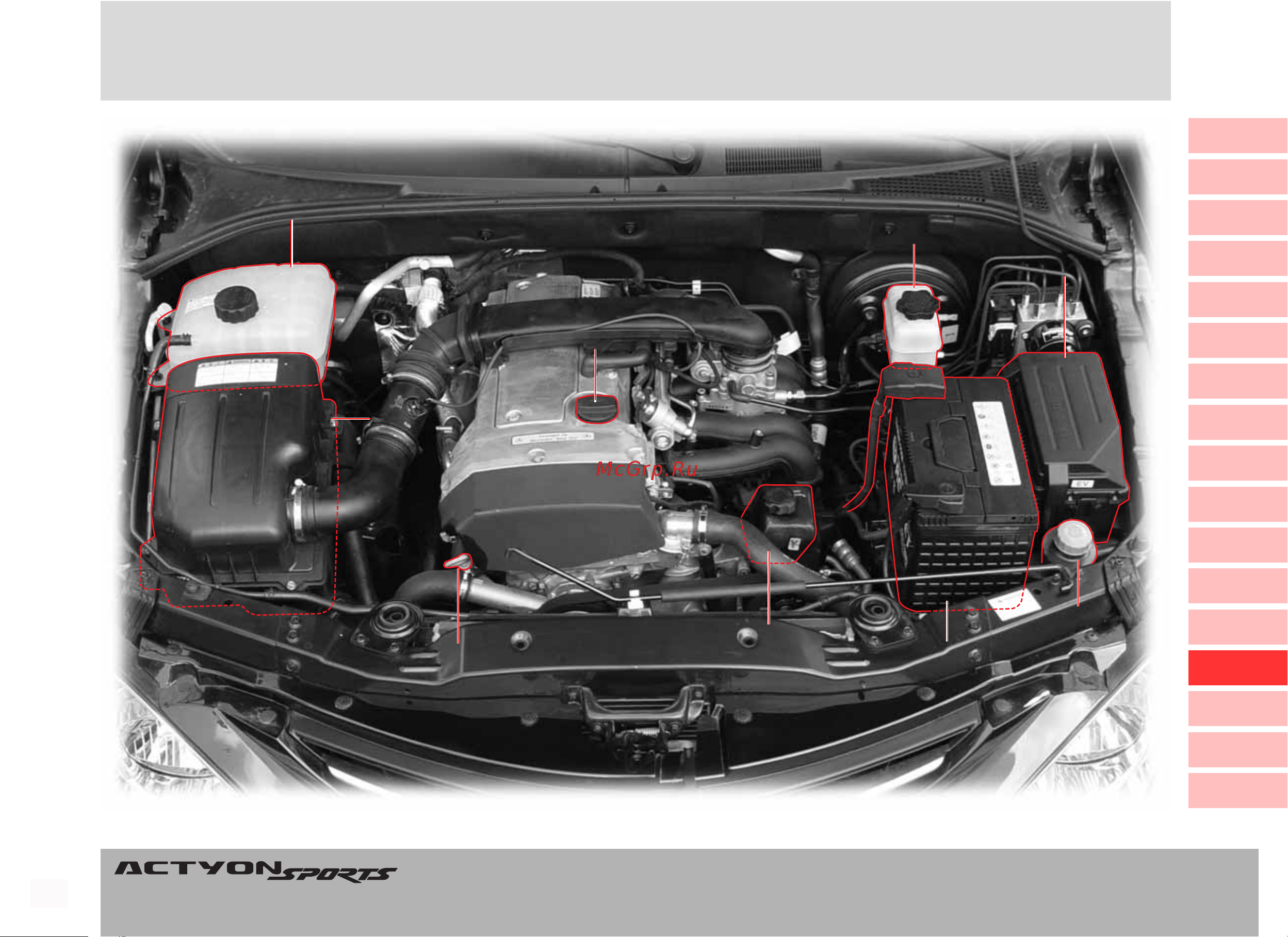 SSANGYONG Actyon Sports (2010-2011) [266/347] Ðàñïîëîæåíèå óçëîâ â îòñåêå äâèãàòåëß ðàñïîëîæåíèå óçëîâ â îòñåêå äâèãàòåëß ðàñïîëîæåíèå óçëîâ â îòñåêå äâèãàòåëß ðàñïîëîæåíèå óçëîâ â îòñåêå äâèãàòåëß ðàñïîëîæåíèå óçëîâ â îòñåêå äâèãàòåëß