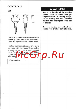Suzuki TL1000S Руководство по эксплуатации онлайн [13/89] 755302
