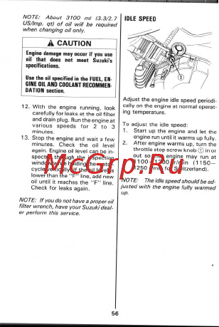 Suzuki TL1000S [57/89] Idle speed