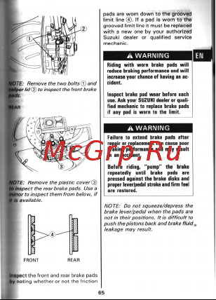 Suzuki TL1000S Руководство по эксплуатации онлайн [66/89] 755302