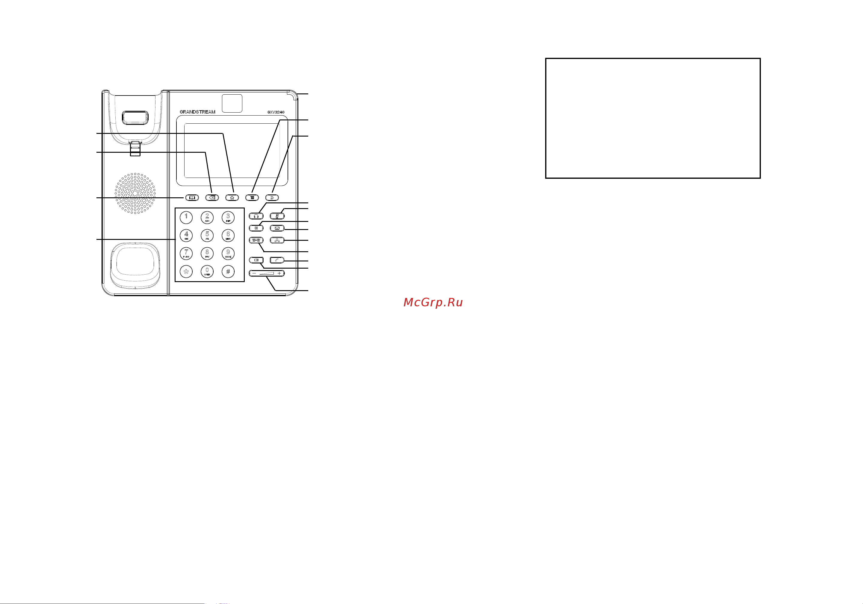 Grandstream GXV-3240 [25/34] Configurazione del telefono