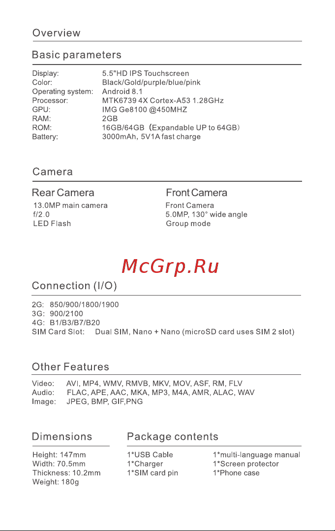Oukitel C11 Pro Руководство по эксплуатации онлайн [4/36] 755656