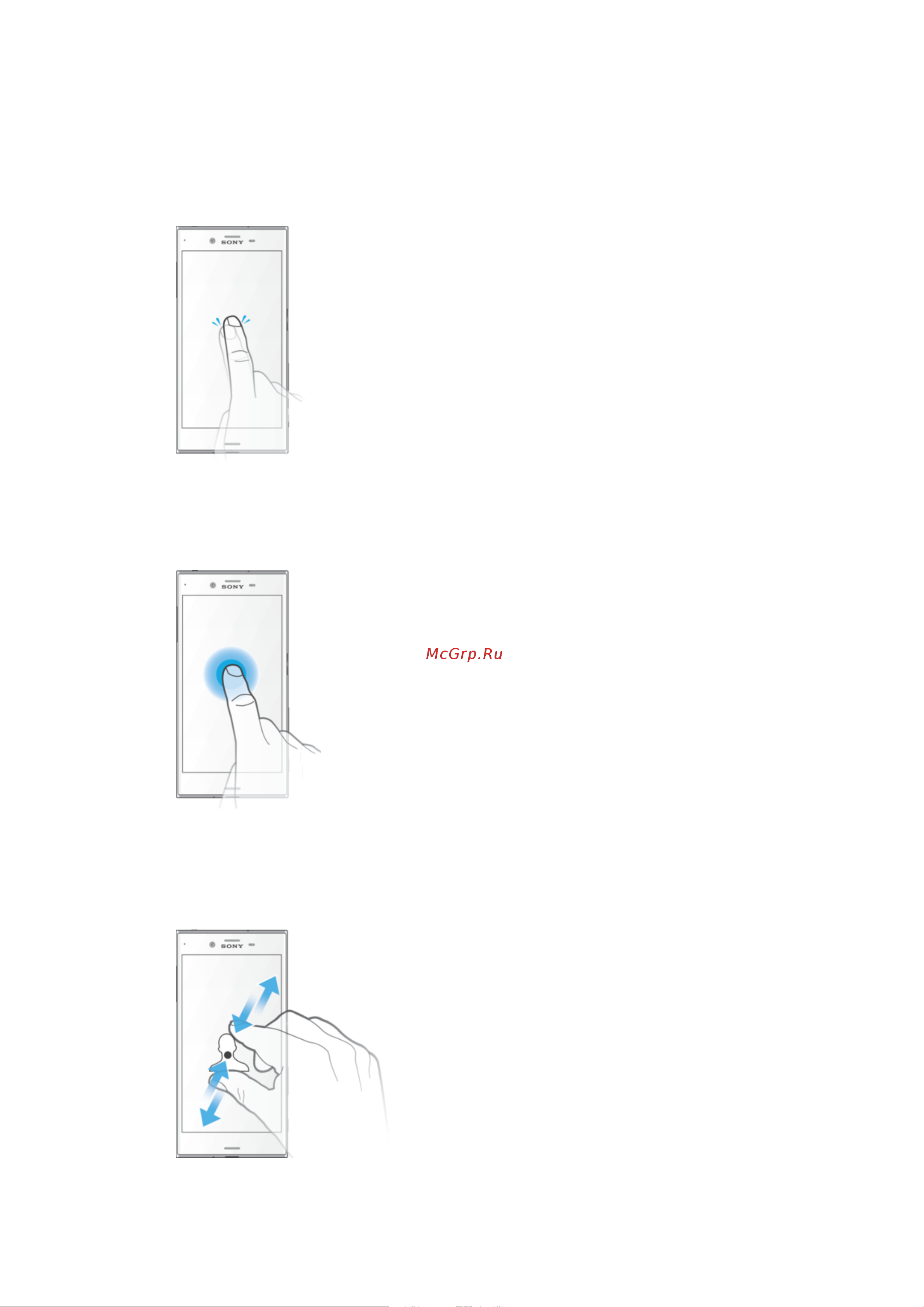 Sony Xperia XZ F8331 Mineral [18/122] Использование сенсорного экрана