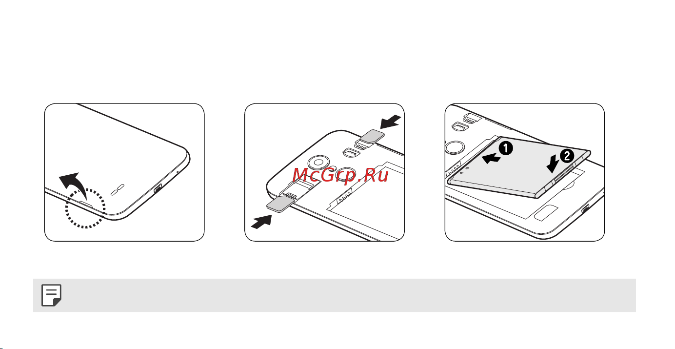 LG X230DS [4/16] Установка sim карты и аккумулятора