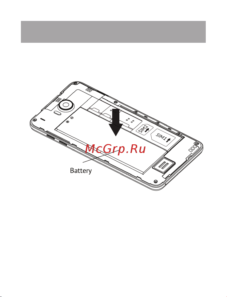 Texet X-style TM-4515 [12/57] Подготовка к работе 8 установка аккумуляторной батареи