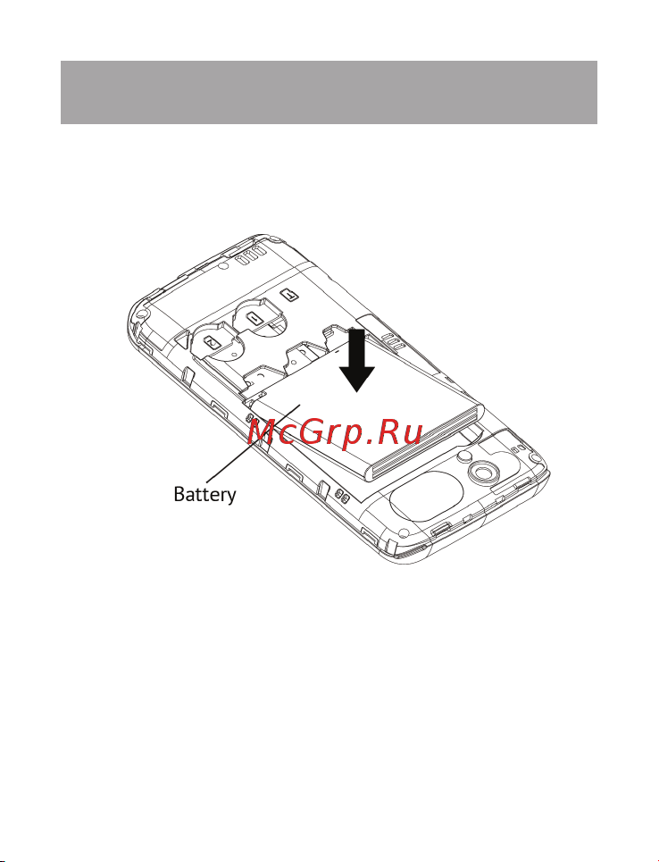 Texet X-mini 2 TM-3500 [12/57] Подготовка к работе 8 установка аккумуляторной батареи