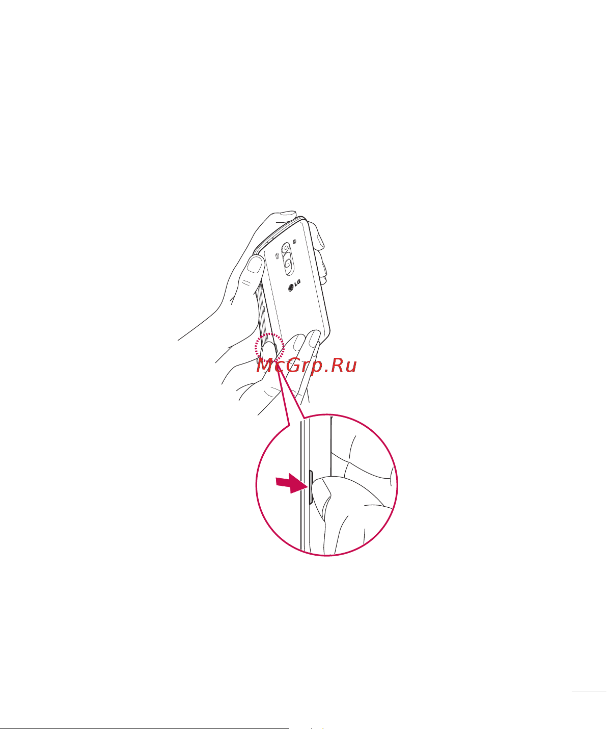 LG G3s D724 [127/412] Встановлення sim карти та акумулятора