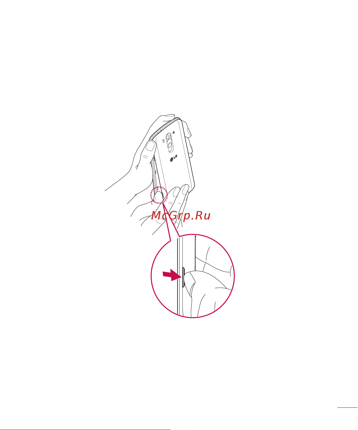 LG G3s D724 [23/412] Установка sim карты и аккумулятора
