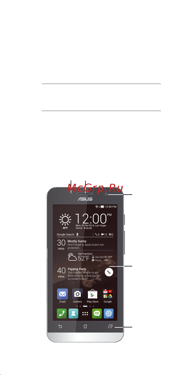 Asus Zenfone 5 16Gb A501CG [3/28] Начало работы с устройством