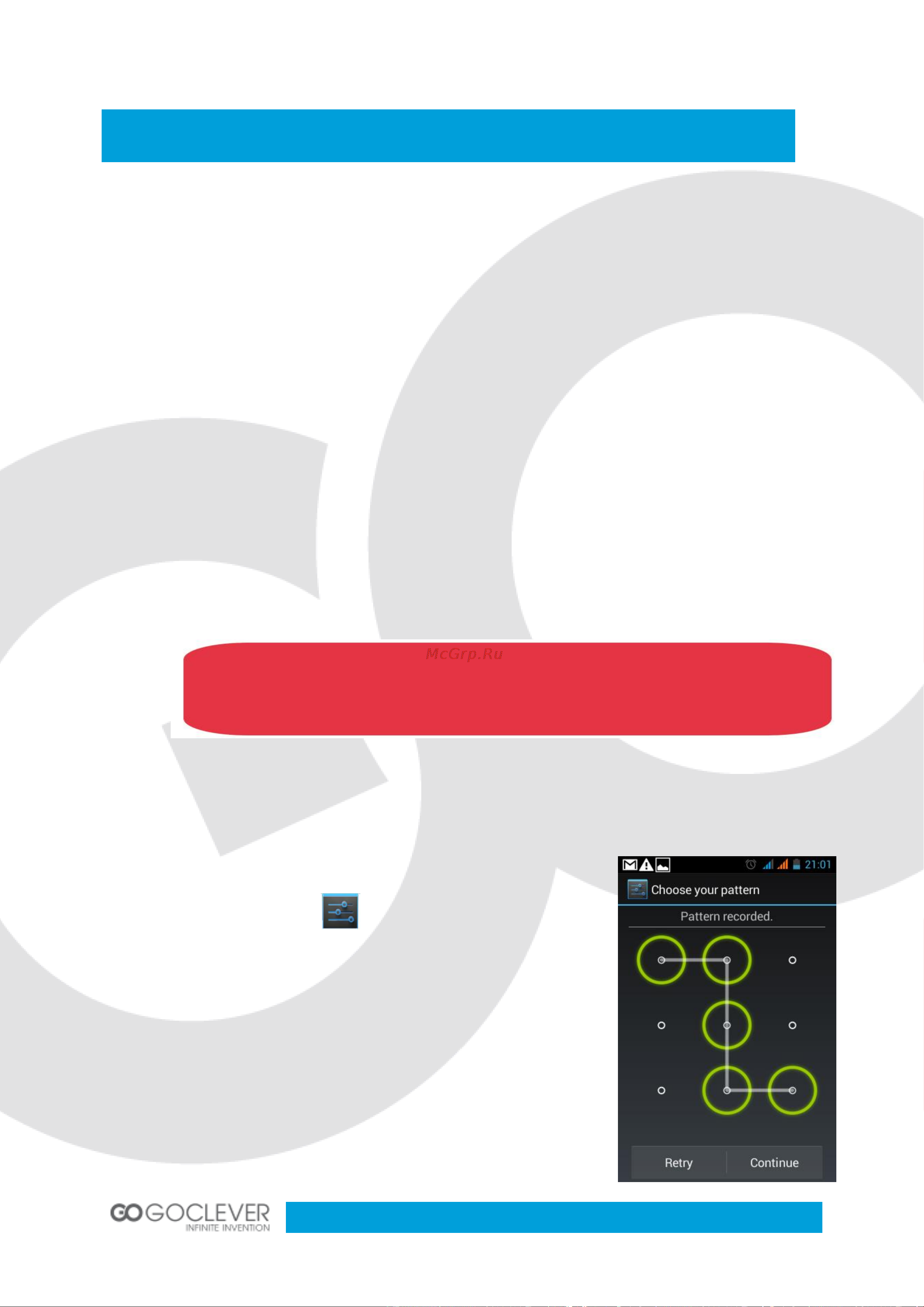 Goclever INSIGNIA 5X [11/55] Lock and unlock the screen
