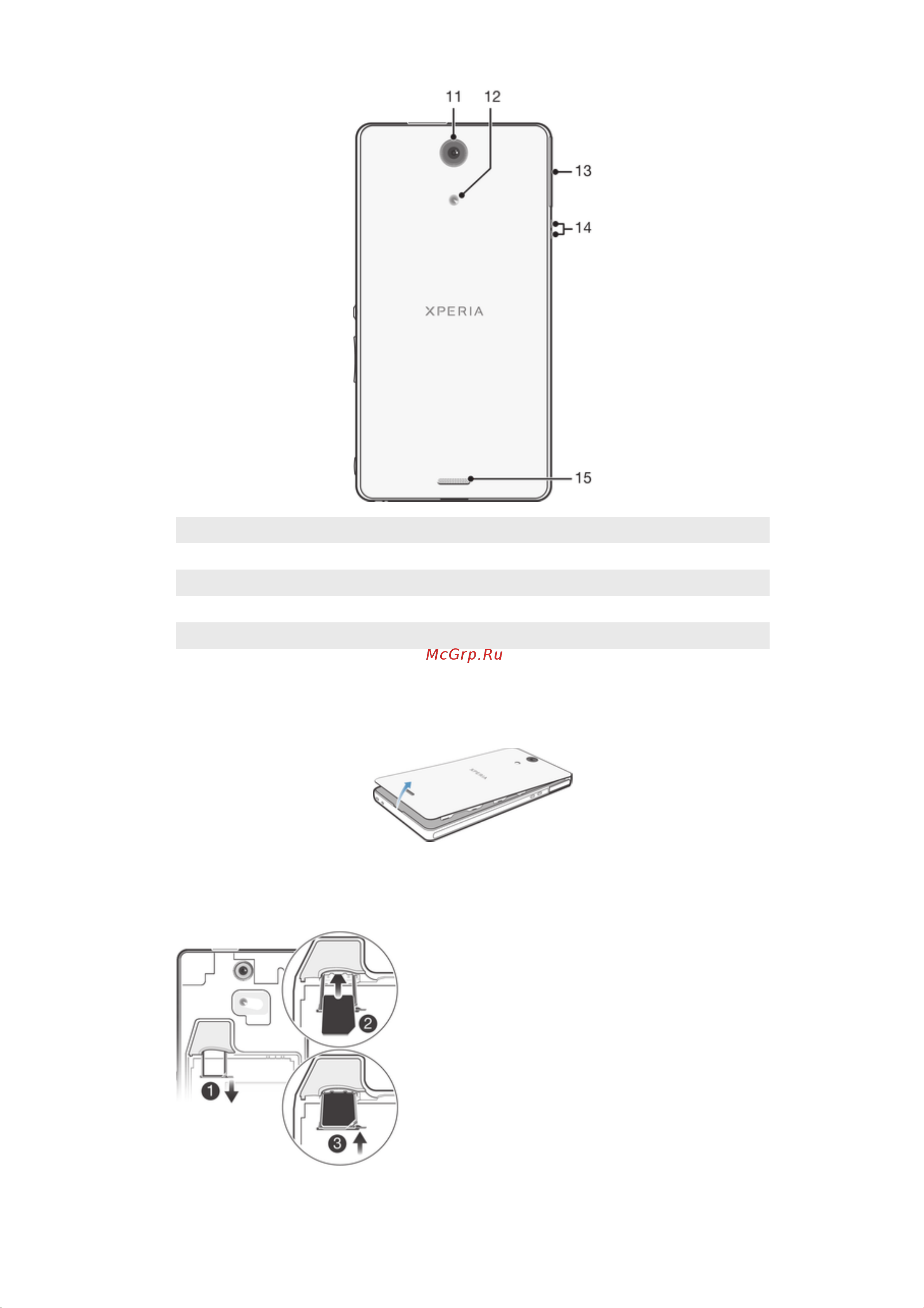 Sony XPERIA ZR [9/124] Детали устройства