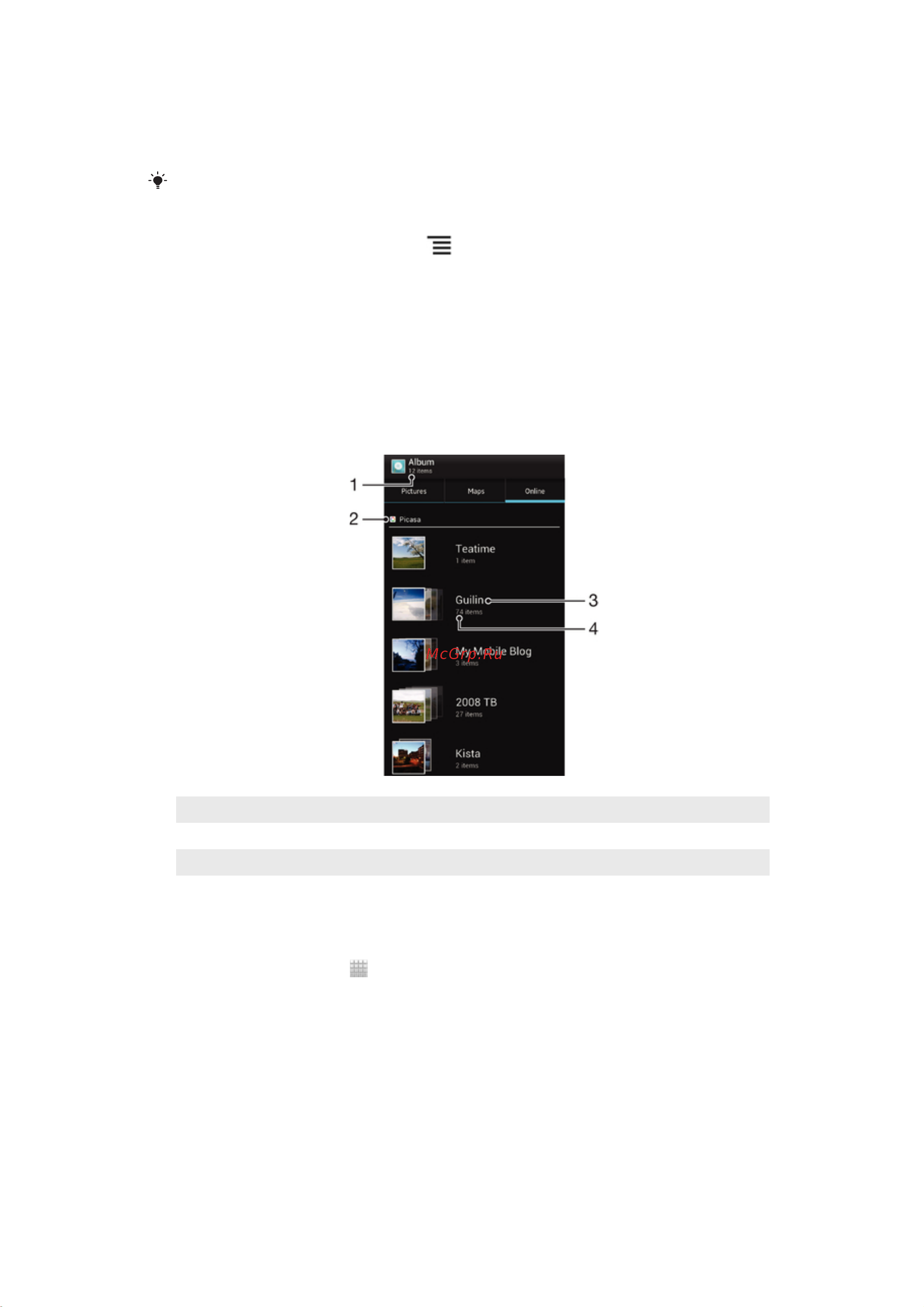 SONY-ERICSSON SONY Xperia acro S [122/160] Просмотр альбомов онлайн