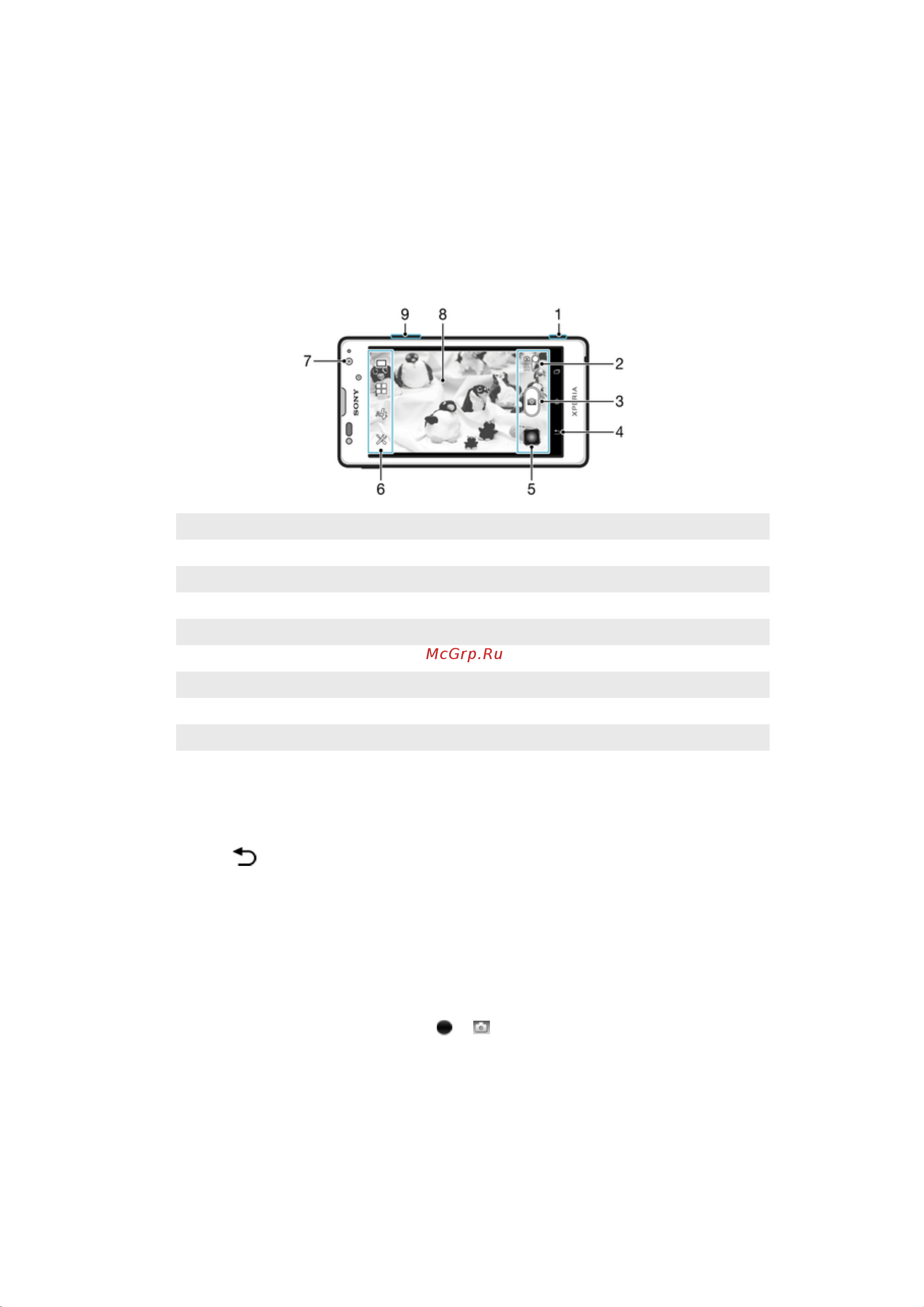 SONY-ERICSSON SONY Xperia TX [101/155] Обзор элементов управления камерой