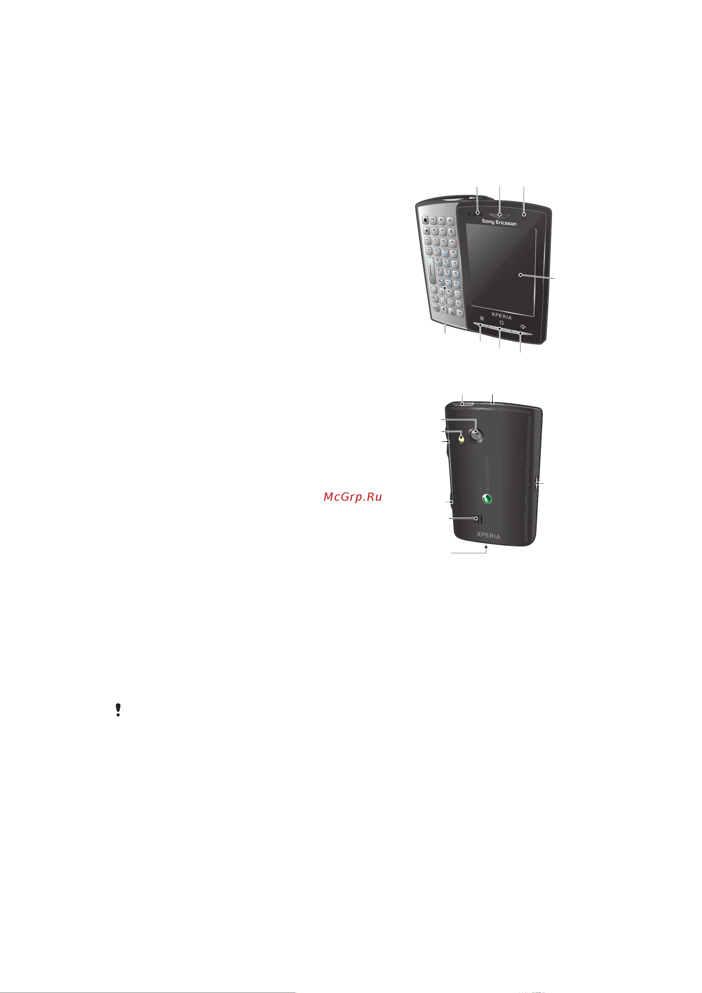 SONY-ERICSSON X10 mini pro [11/102] Основные элементы телефона