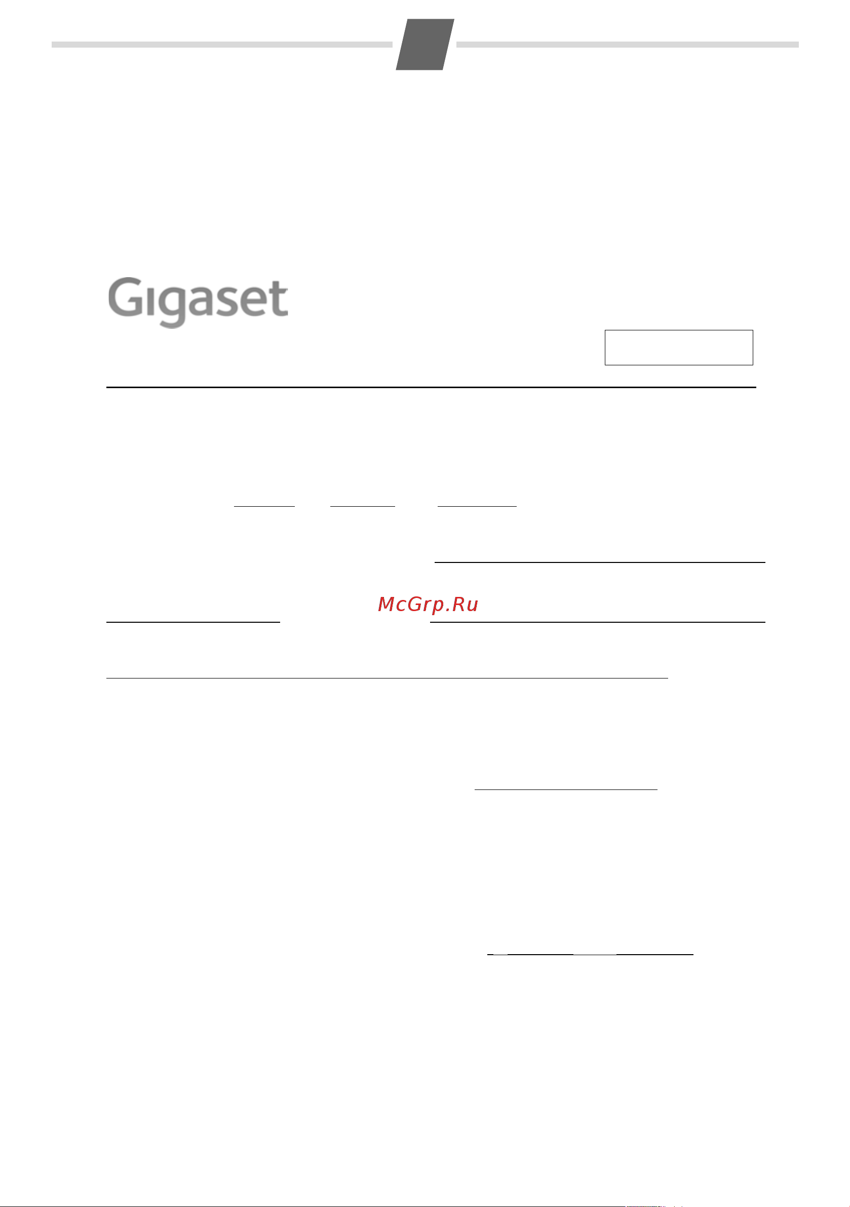 GIGASET COMMUNICATIONS GMBH GIGASET AL110 [17/24] Россия