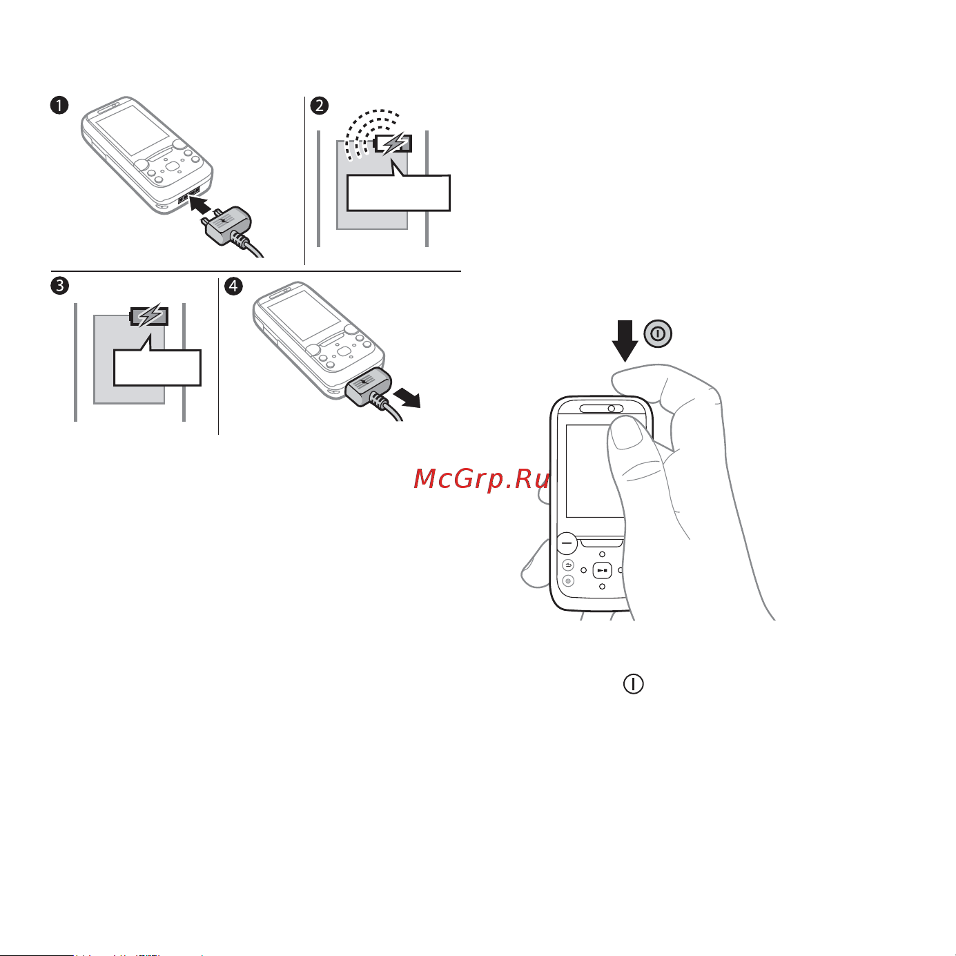 SONY-ERICSSON Sony Ericsson W850i [7/125] Включение телефона