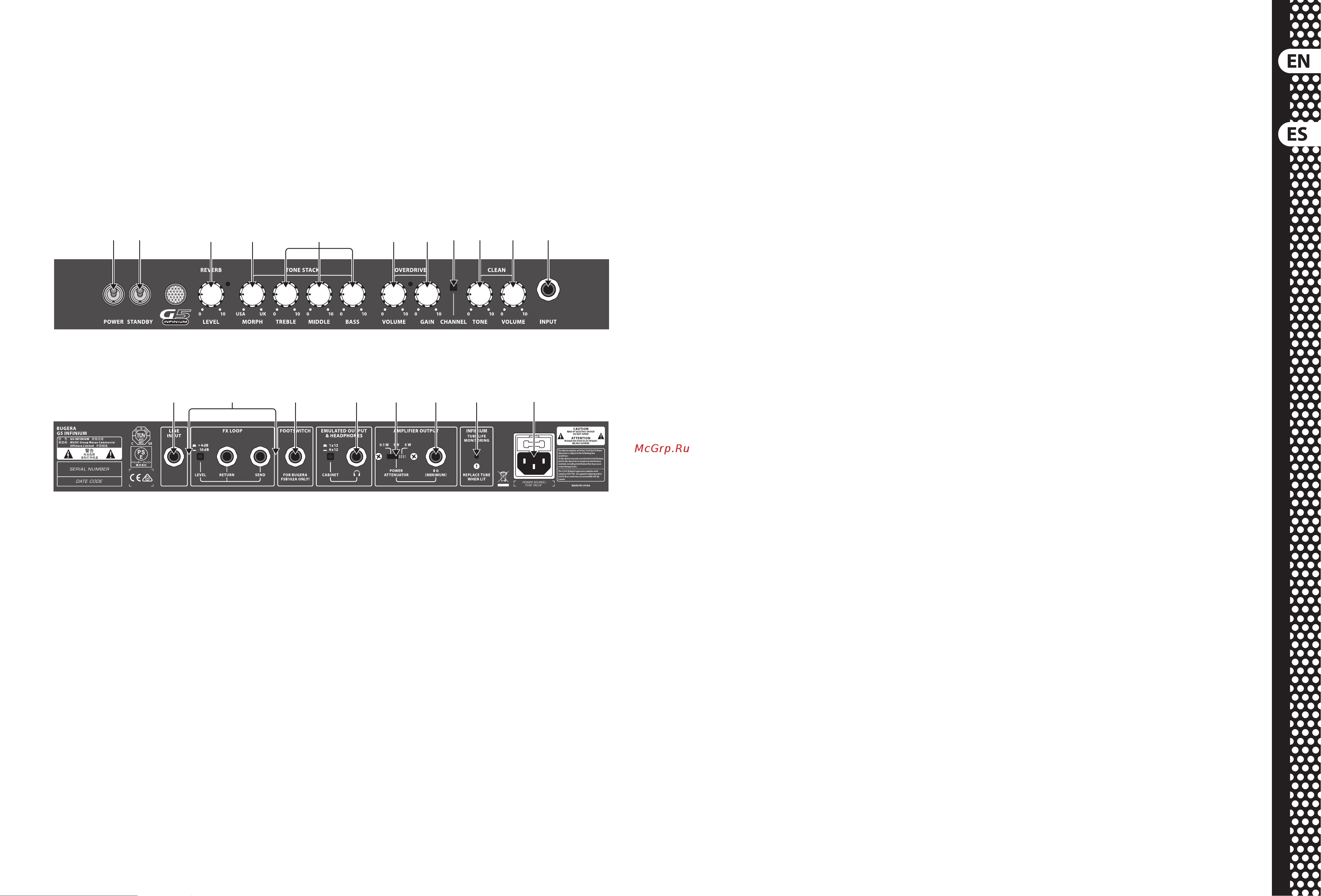 Bugera G5-INFINIUM [7/12] Bugera g5 infinium controls