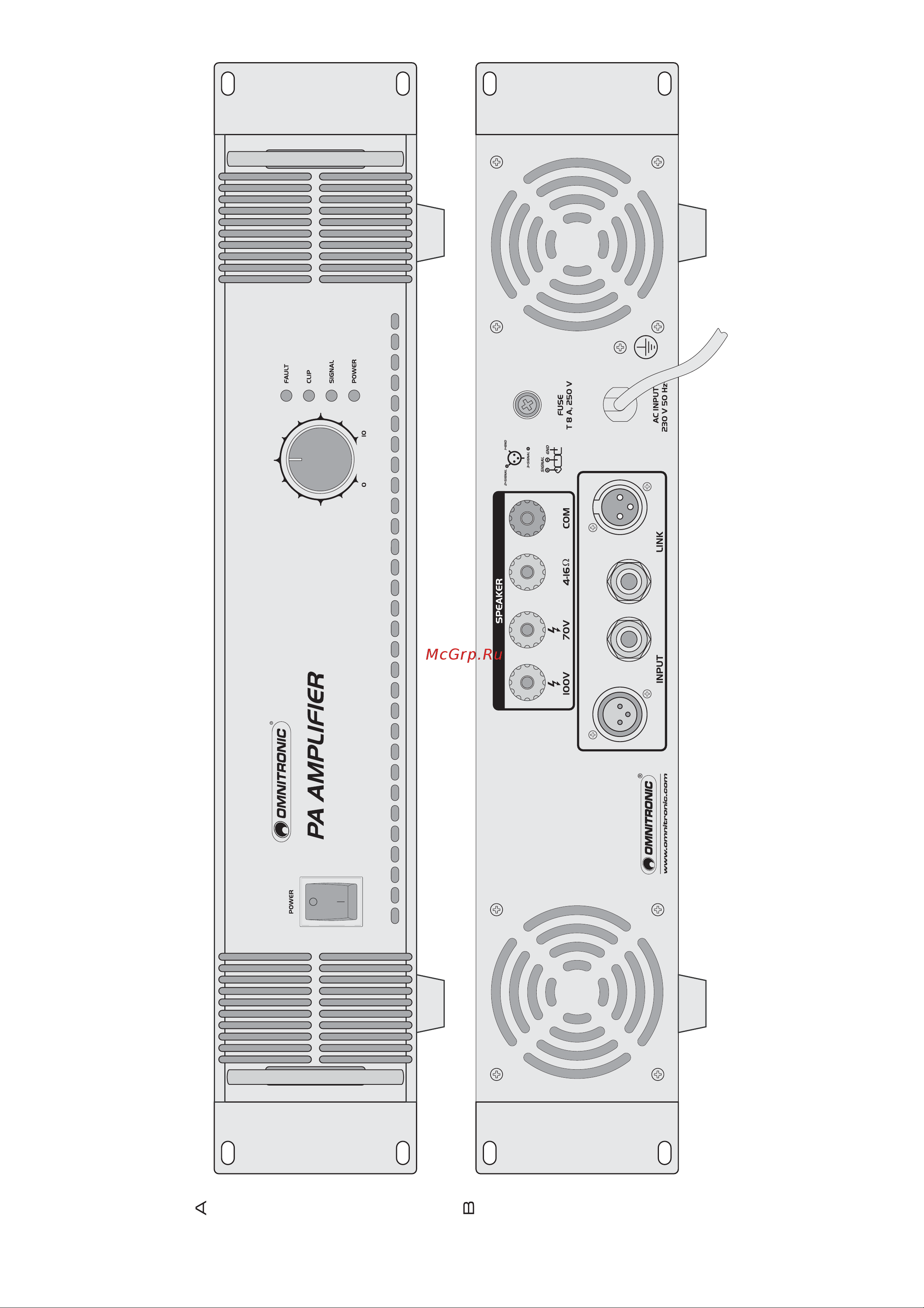 OMNITRONIC PAP-120 PA Amplifier Руководство по эксплуатации онлайн [2/25] 757815