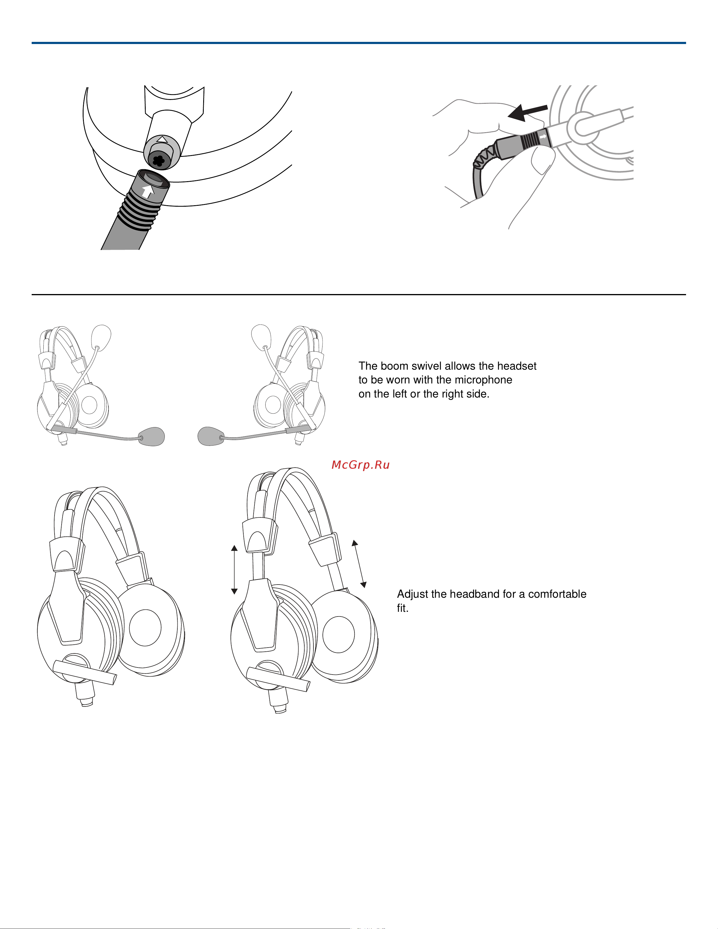 Shure BRH50M-LC [2/7] Wearing the headset