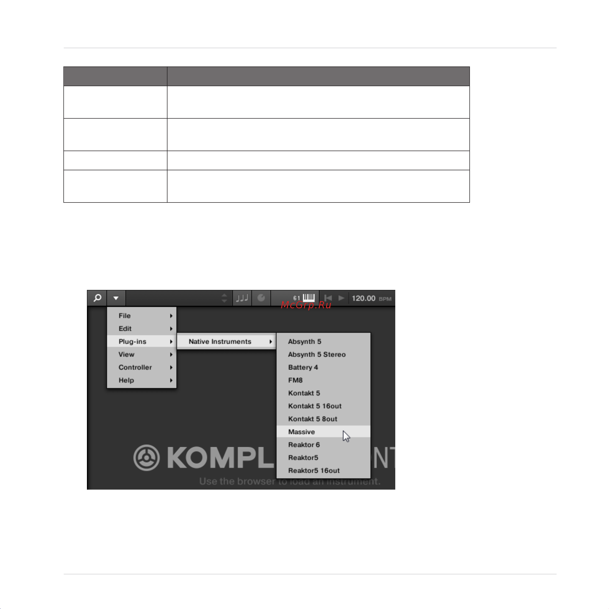 Native Instruments Komplete Kontrol A61 [66/183] Loading a plug in in default state