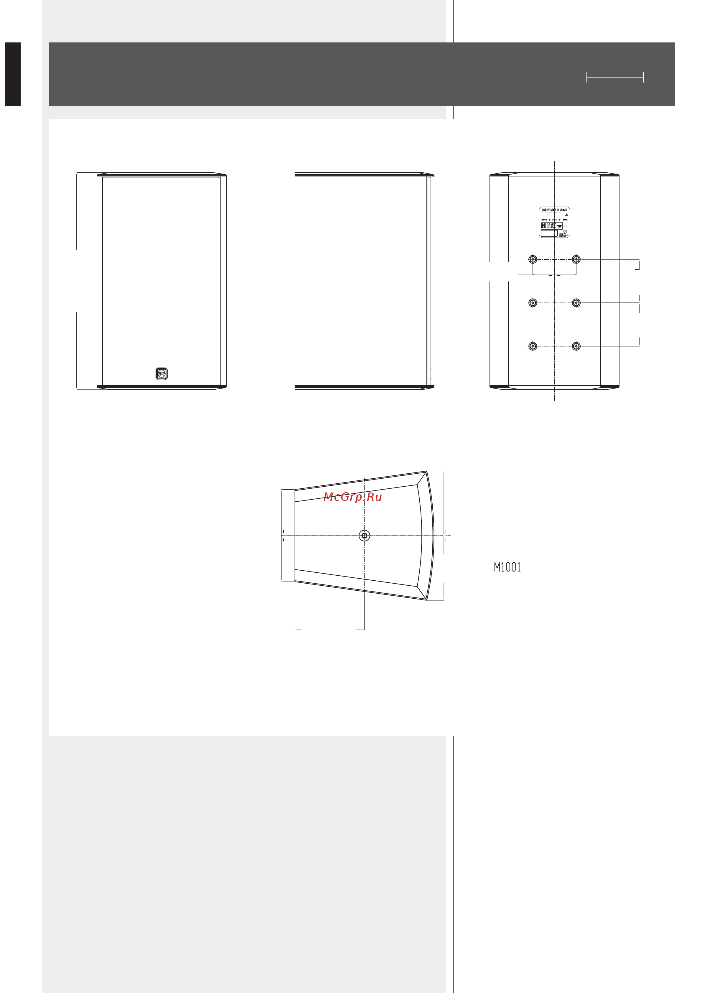 RCF M1001 [22/24] M 1001 dimensioni mm
