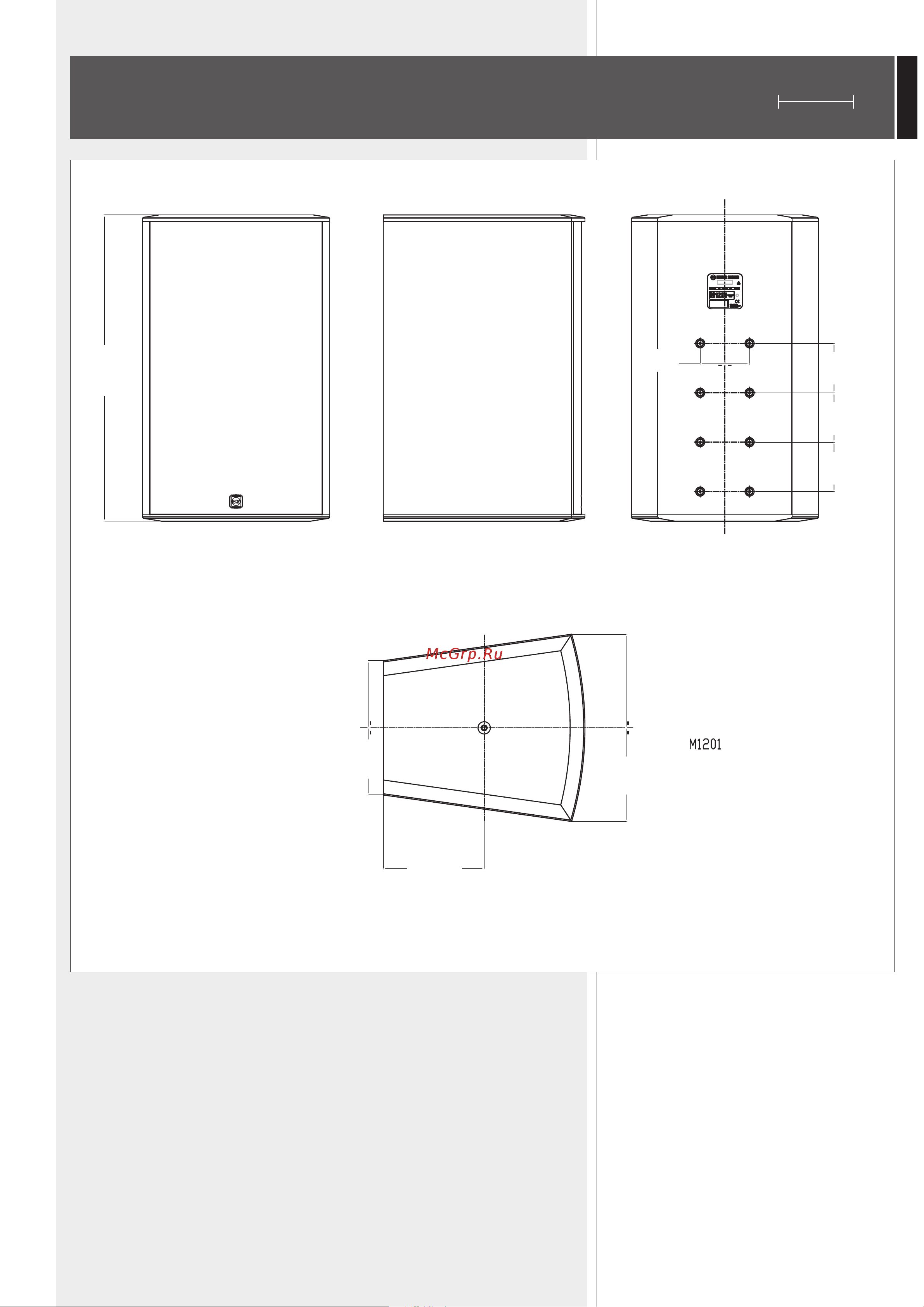 RCF M1001 [23/24] M 1201 dimensioni mm