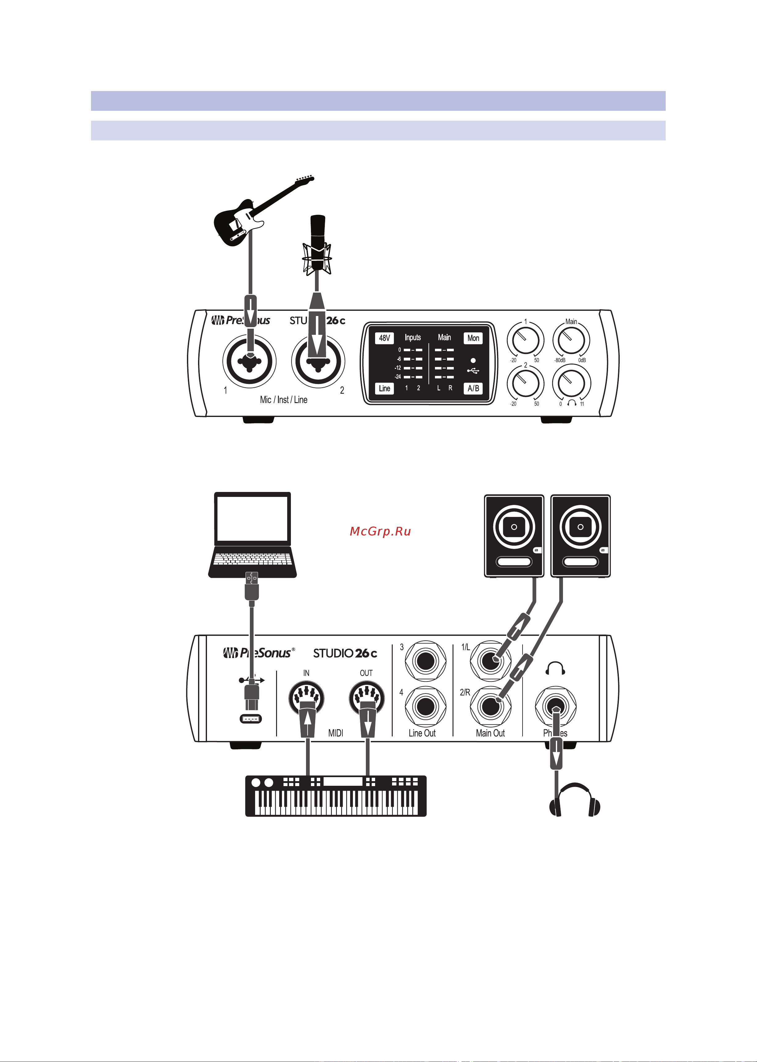 PRESONUS STUDIO 68C [10/32] Схема подключения