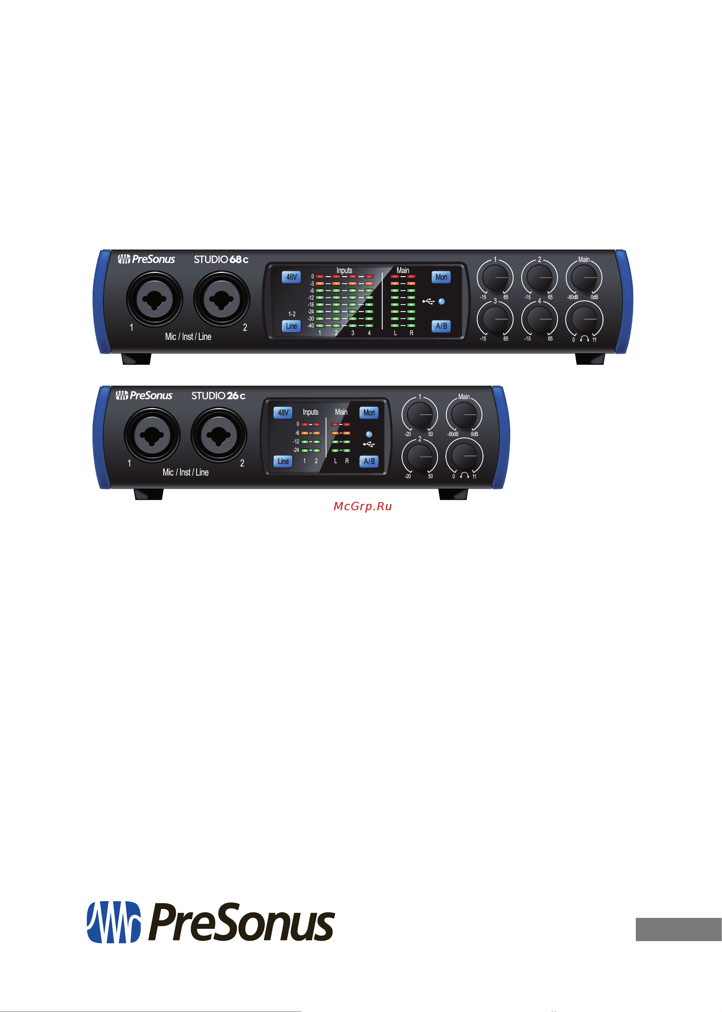 PRESONUS STUDIO 26C Руководство по эксплуатации онлайн