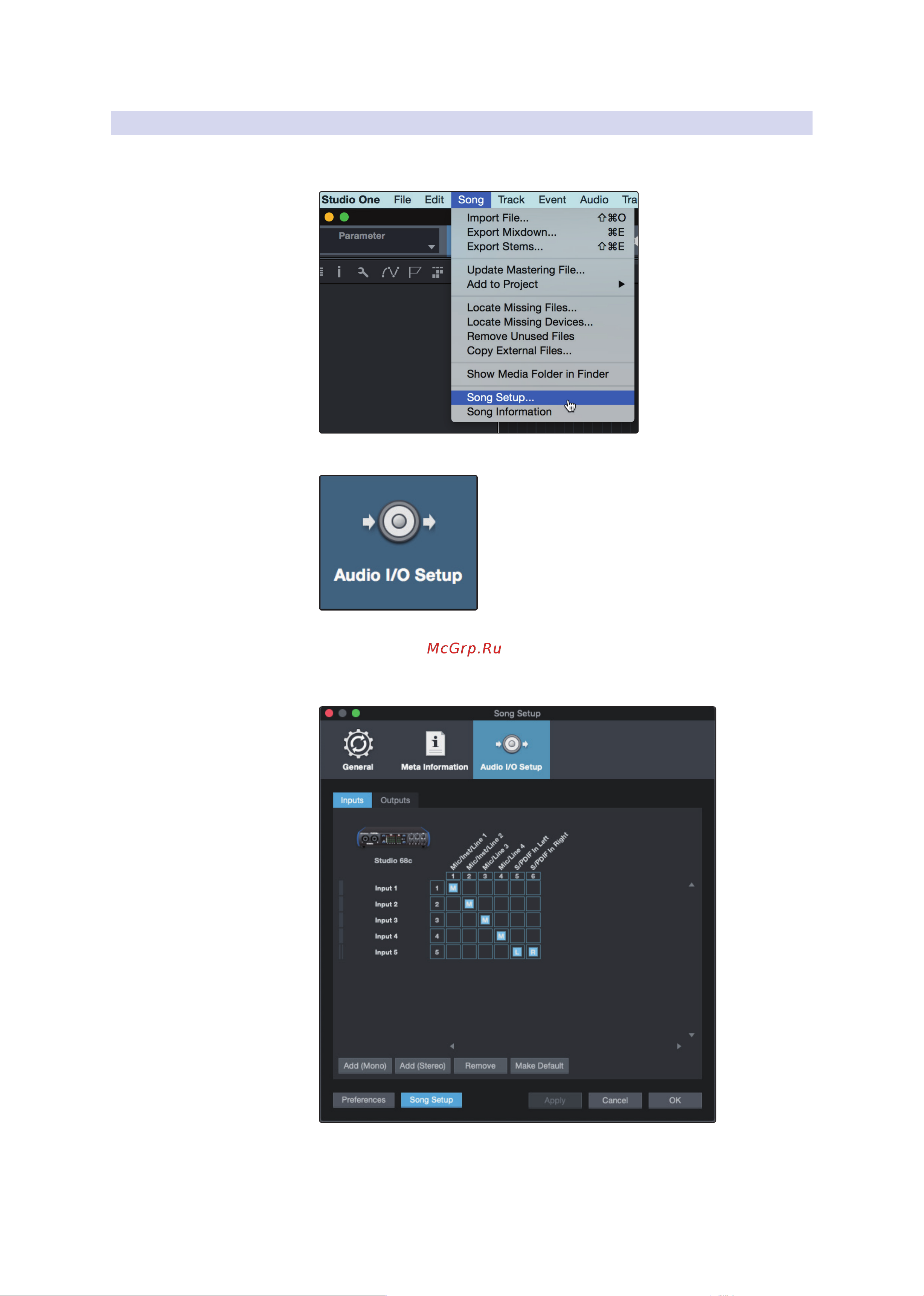 PRESONUS STUDIO 26C [24/32] Настройка входов и выходов