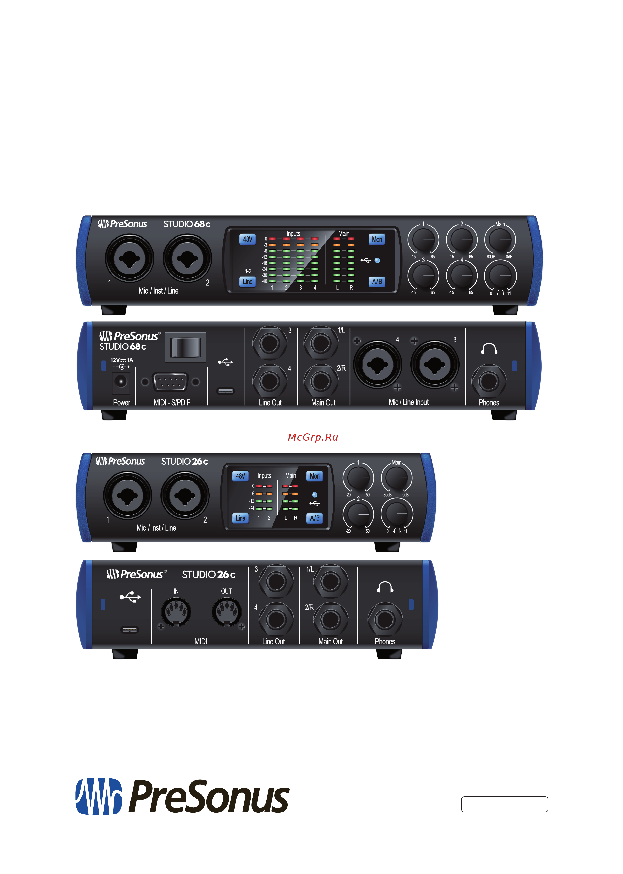 PRESONUS STUDIO 26C [32/32] Studio 26c and studio 68c