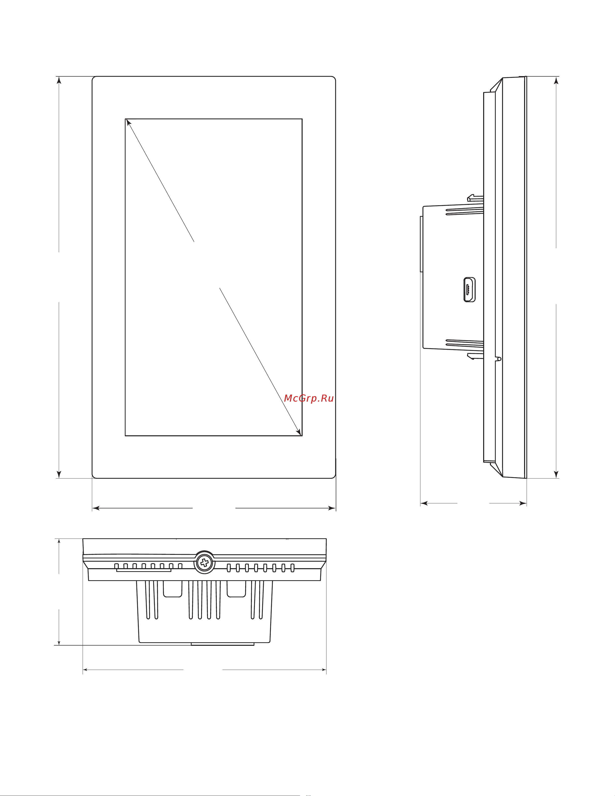 QSC TSC-47W [7/9] Размеры