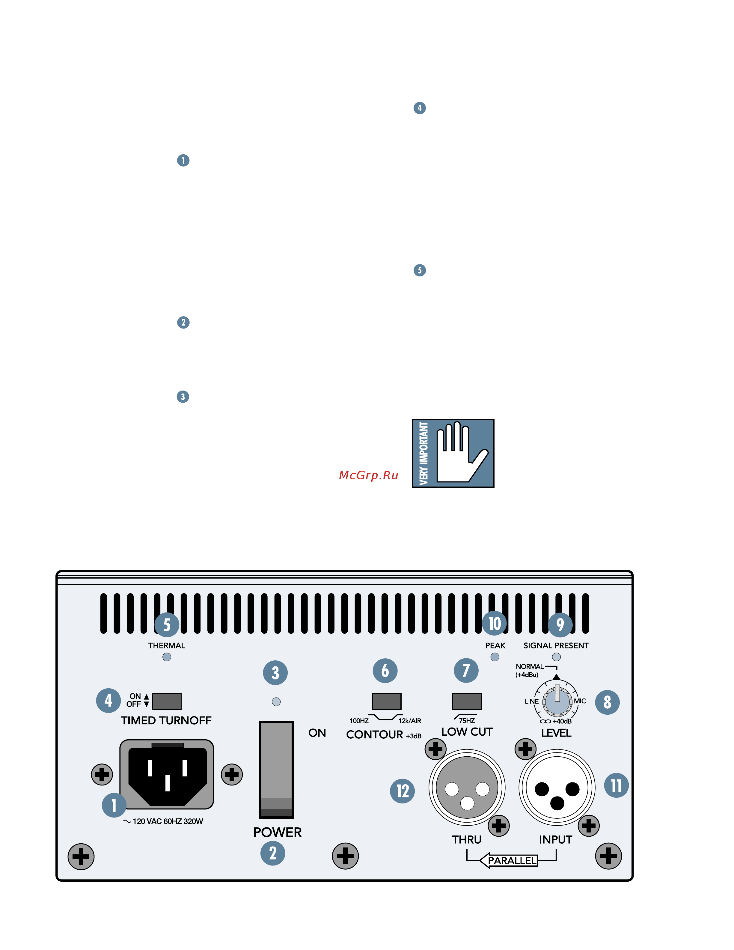 Mackie SRM450v3 [8/20] Rear panel description