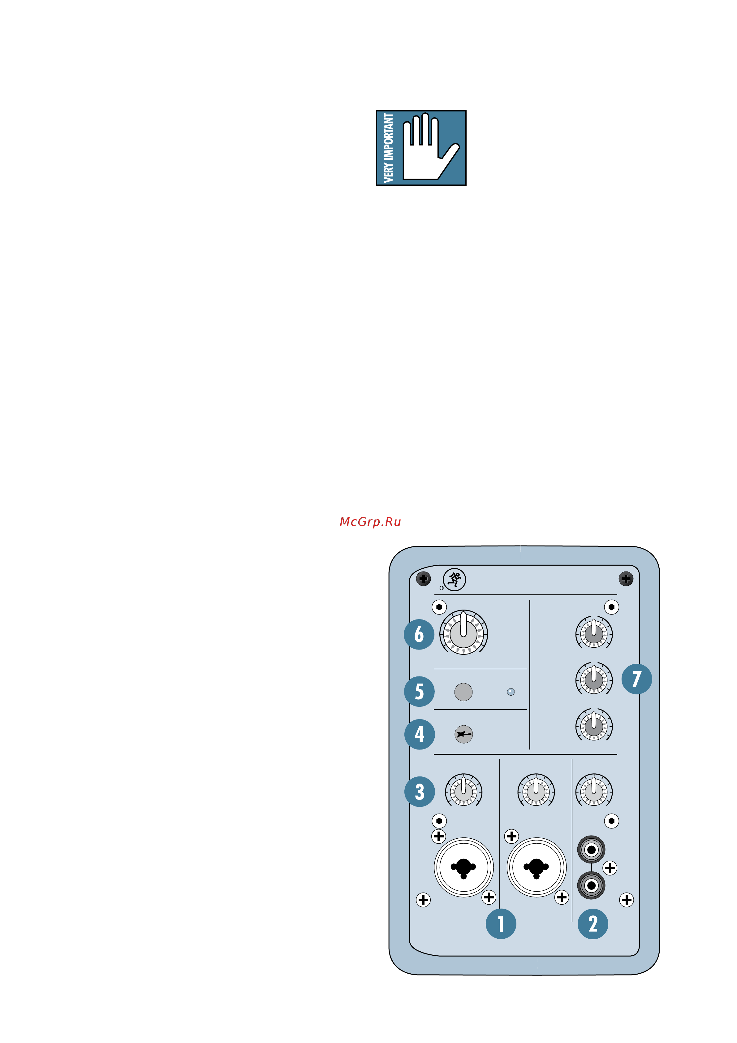 Mackie SRM150 [8/20] Front panel description