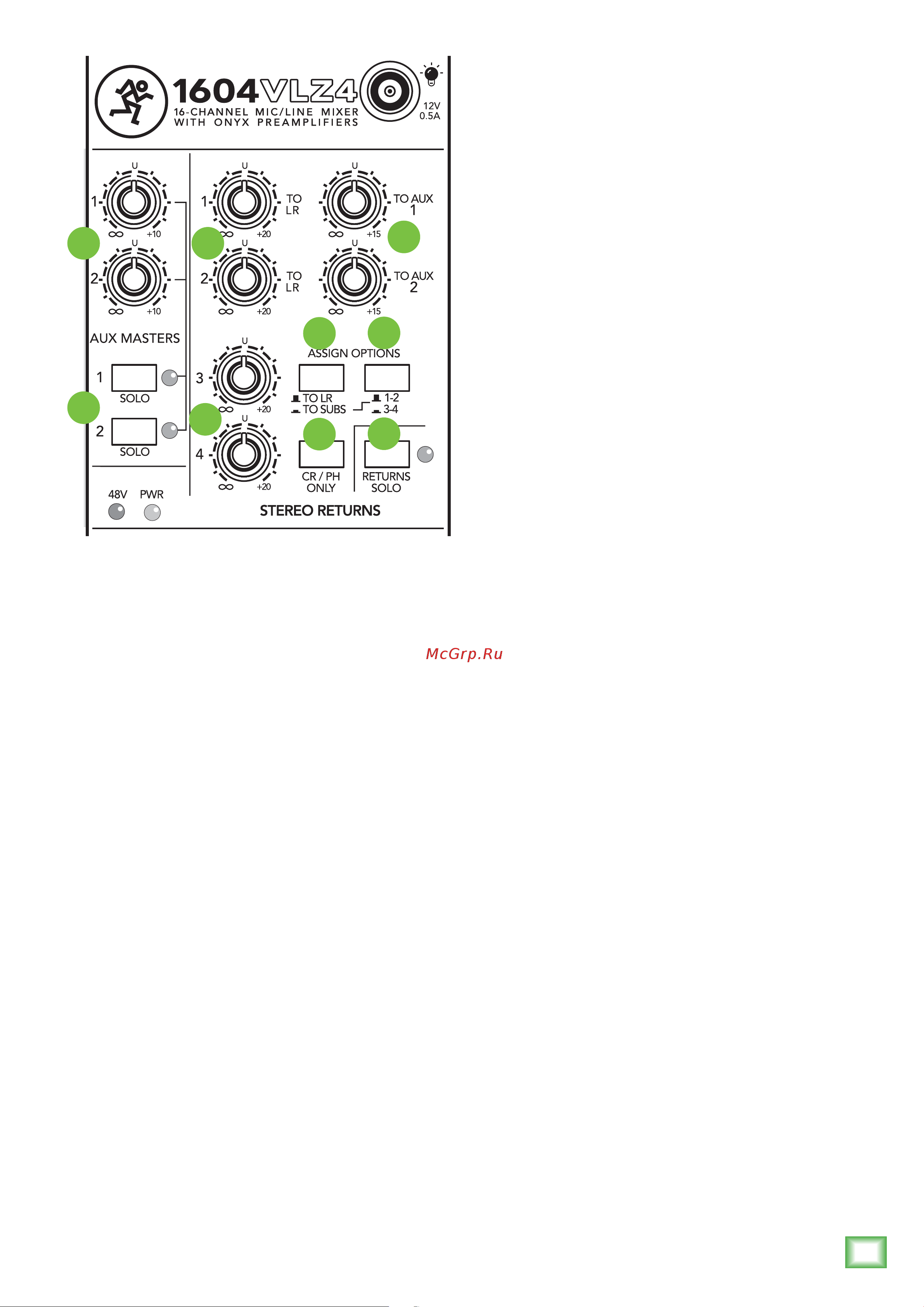 Mackie 1604VLZ4 [23/36] Owner s manual