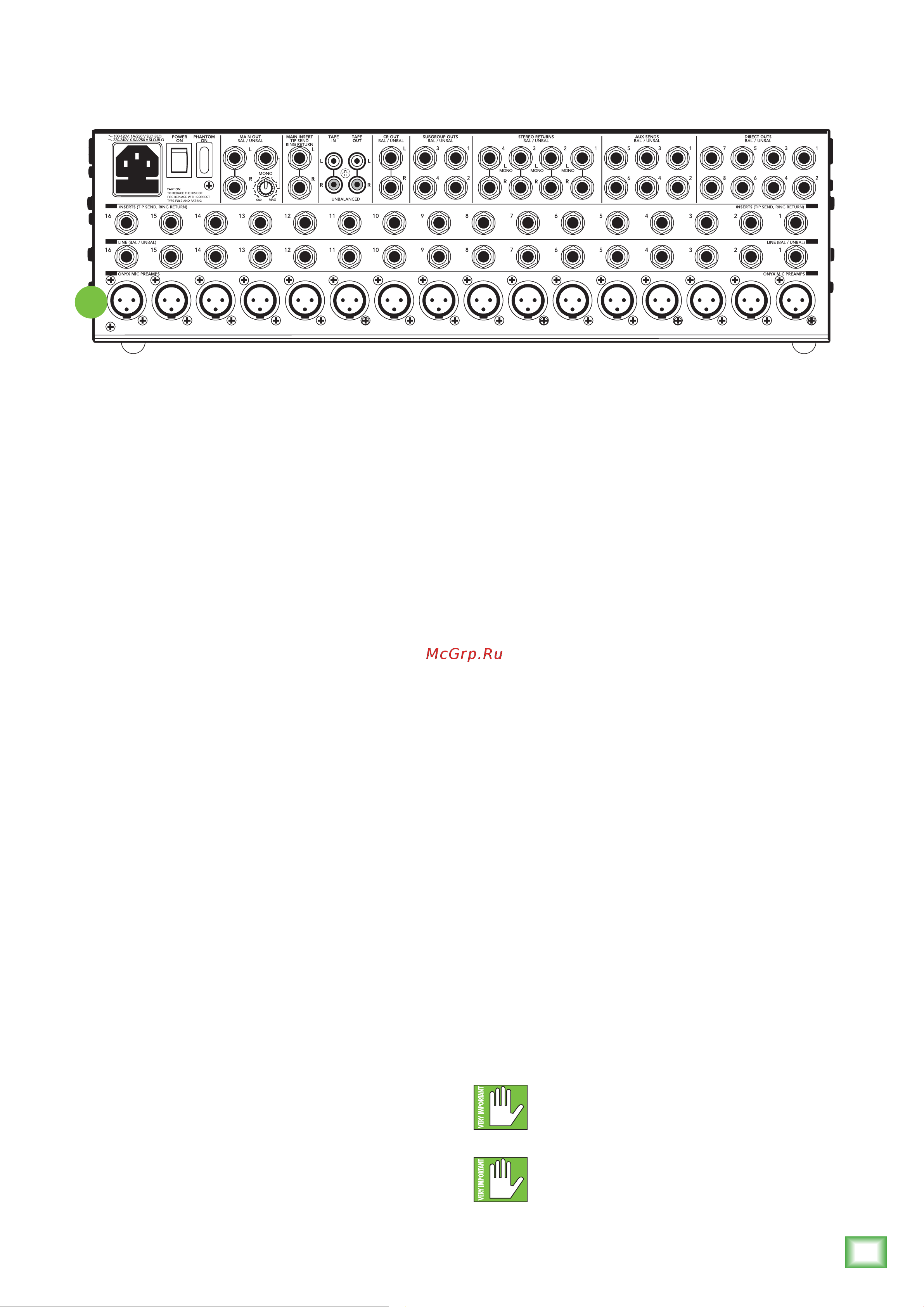 Mackie 1604VLZ4 [9/36] Patchbay description