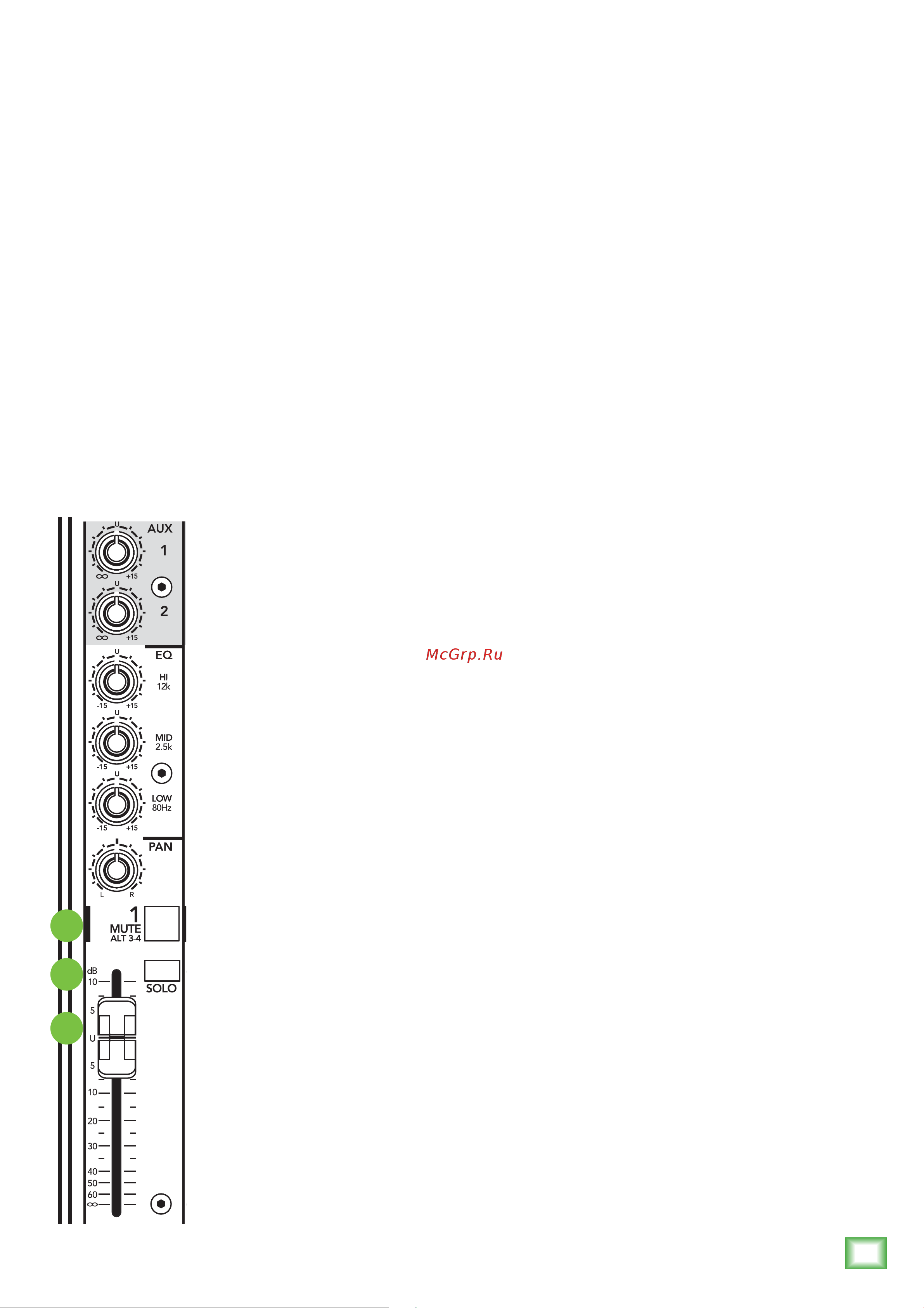 Mackie 1402VLZ4 [13/28] Channel strip description